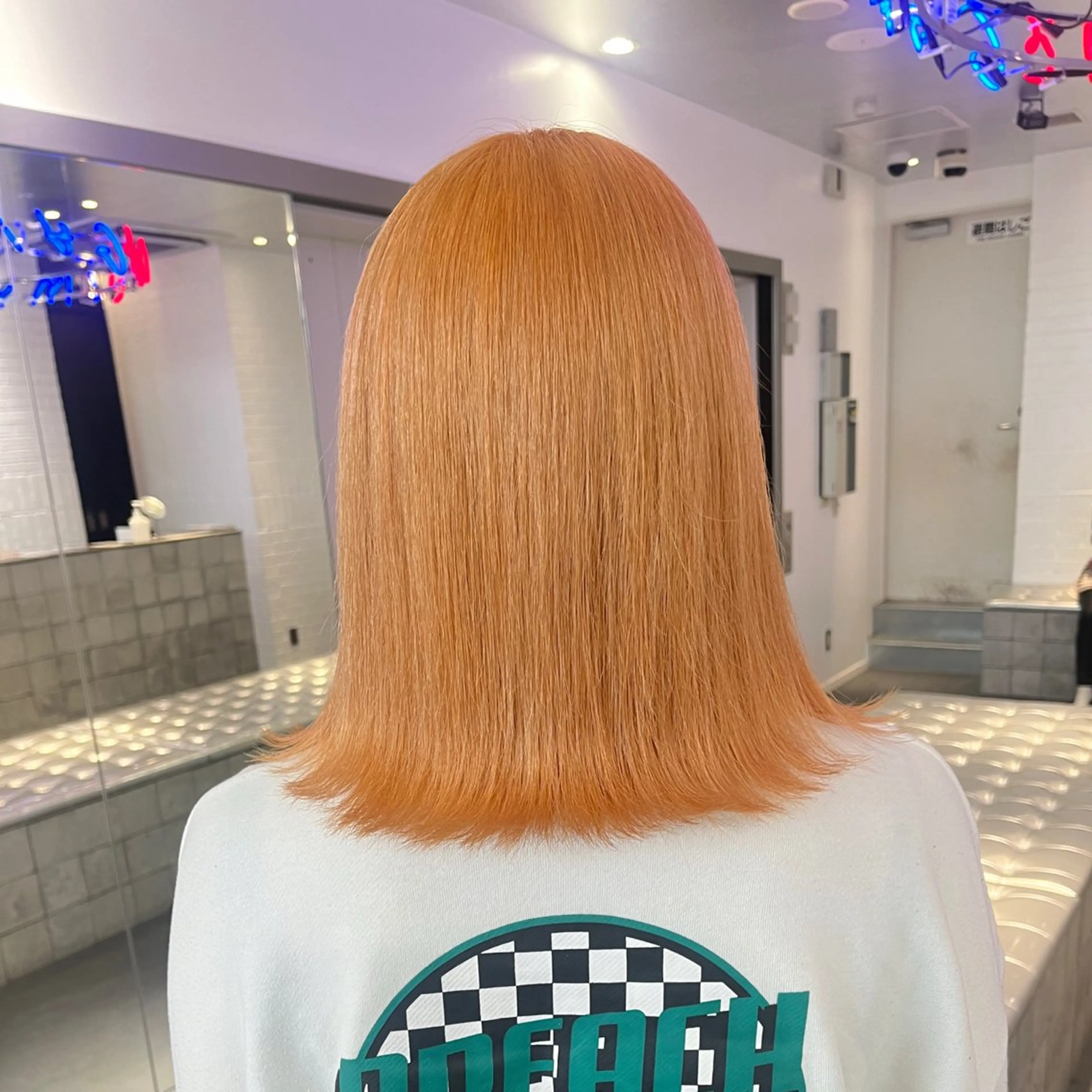 ミディアム カラー ヘアカラー 🎀ピンクカラー/ 推しカラー/のの🎀のヘアスタイル