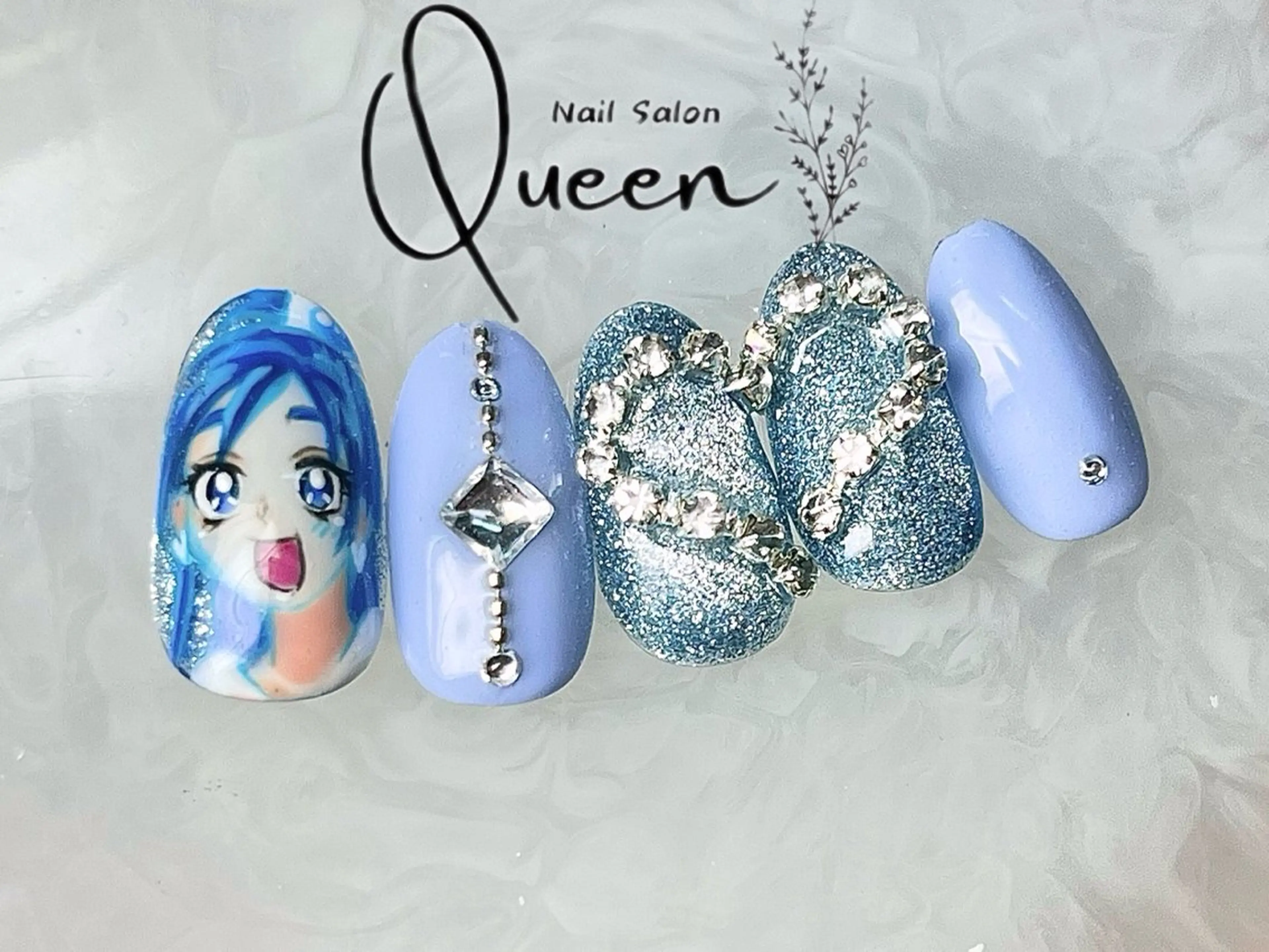 ネイル ハンドネイル Queen nail 北堀江 ASUKAのネイルデザイン