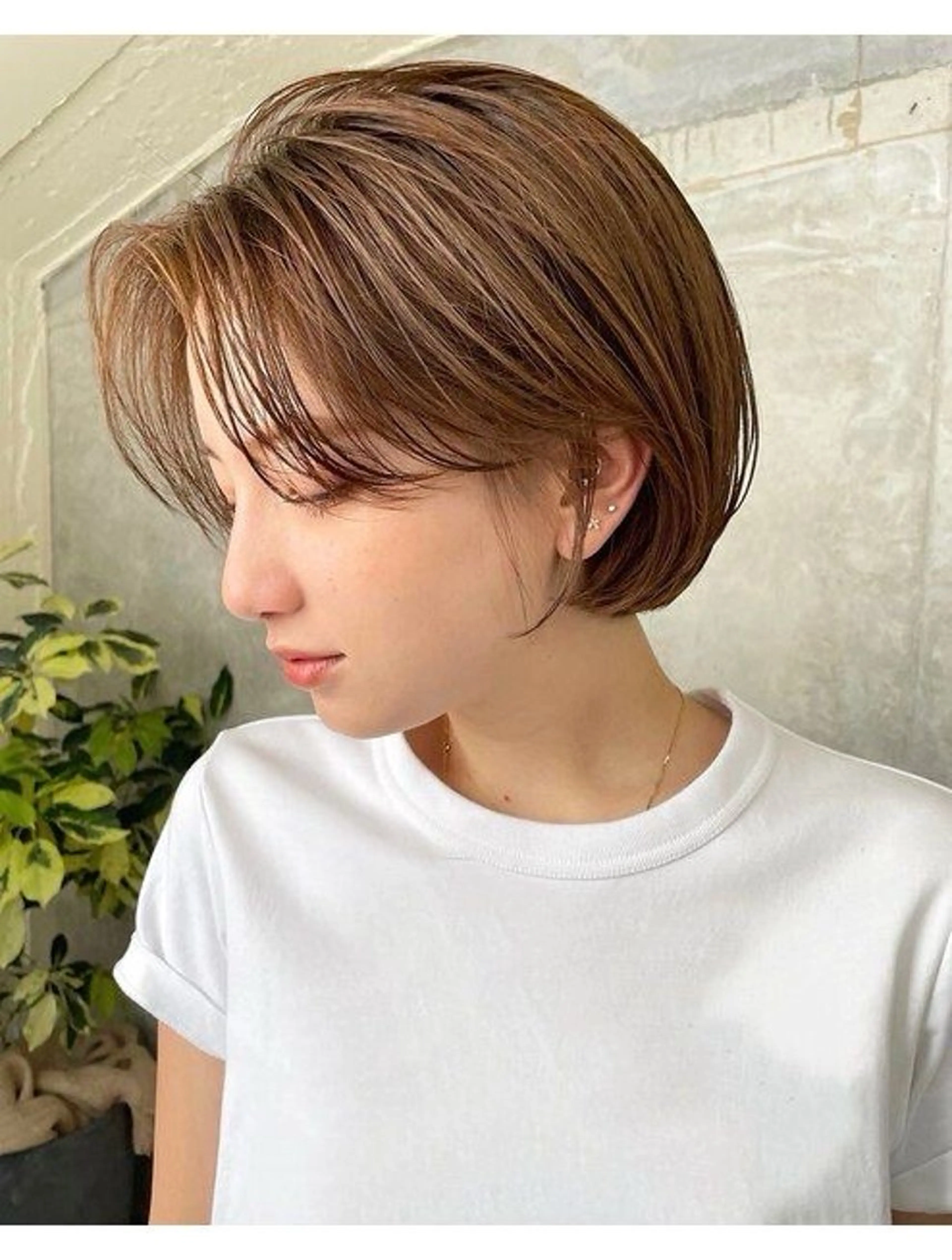 ショート ショートボブ 丸みショート ボブ ショートヘア Hair Muse'e所属・永富 那於のヘアスタイル