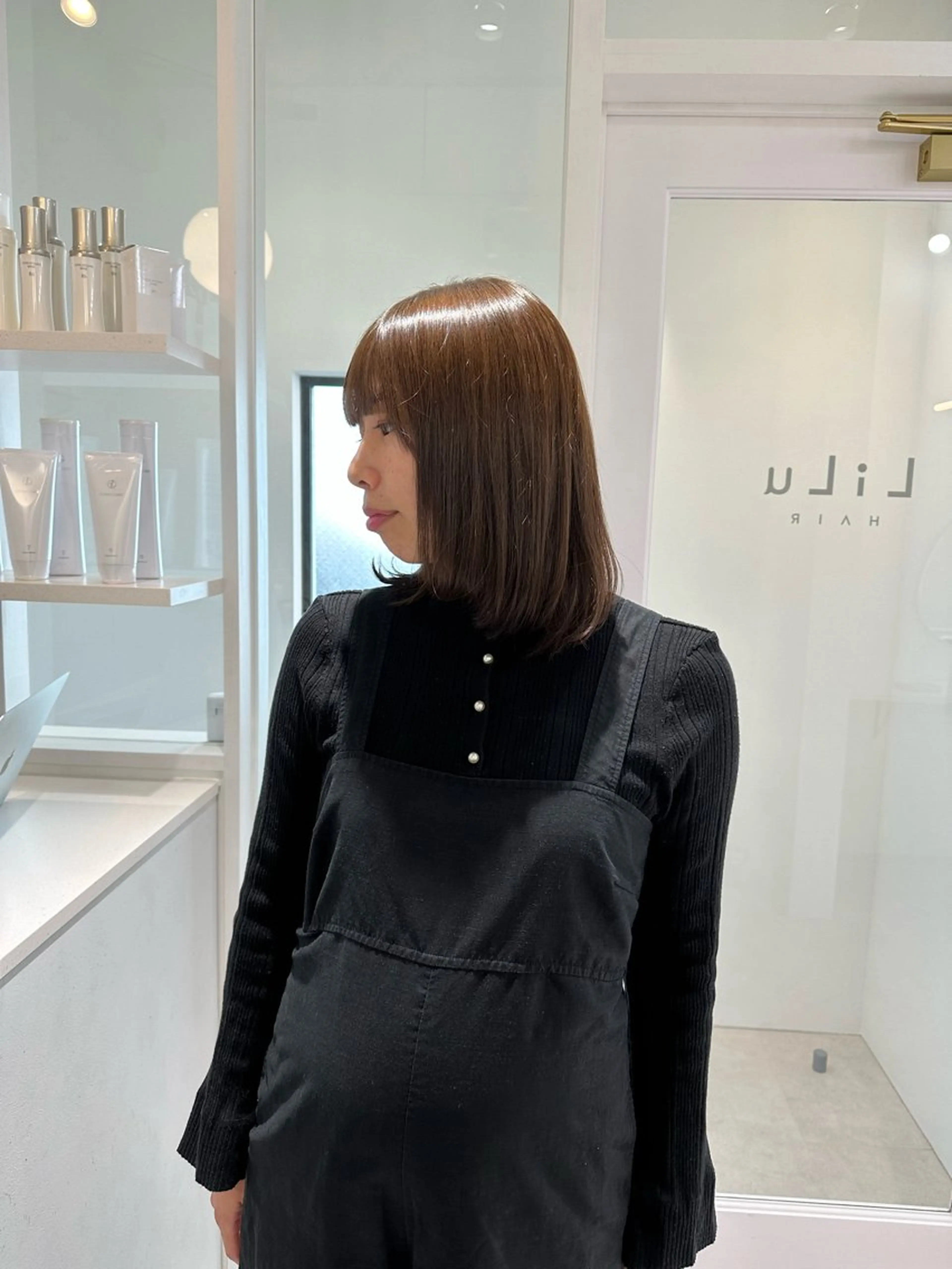 ミディアム カラー お洒落パーマ/ 艶カラー/michiのヘアスタイル