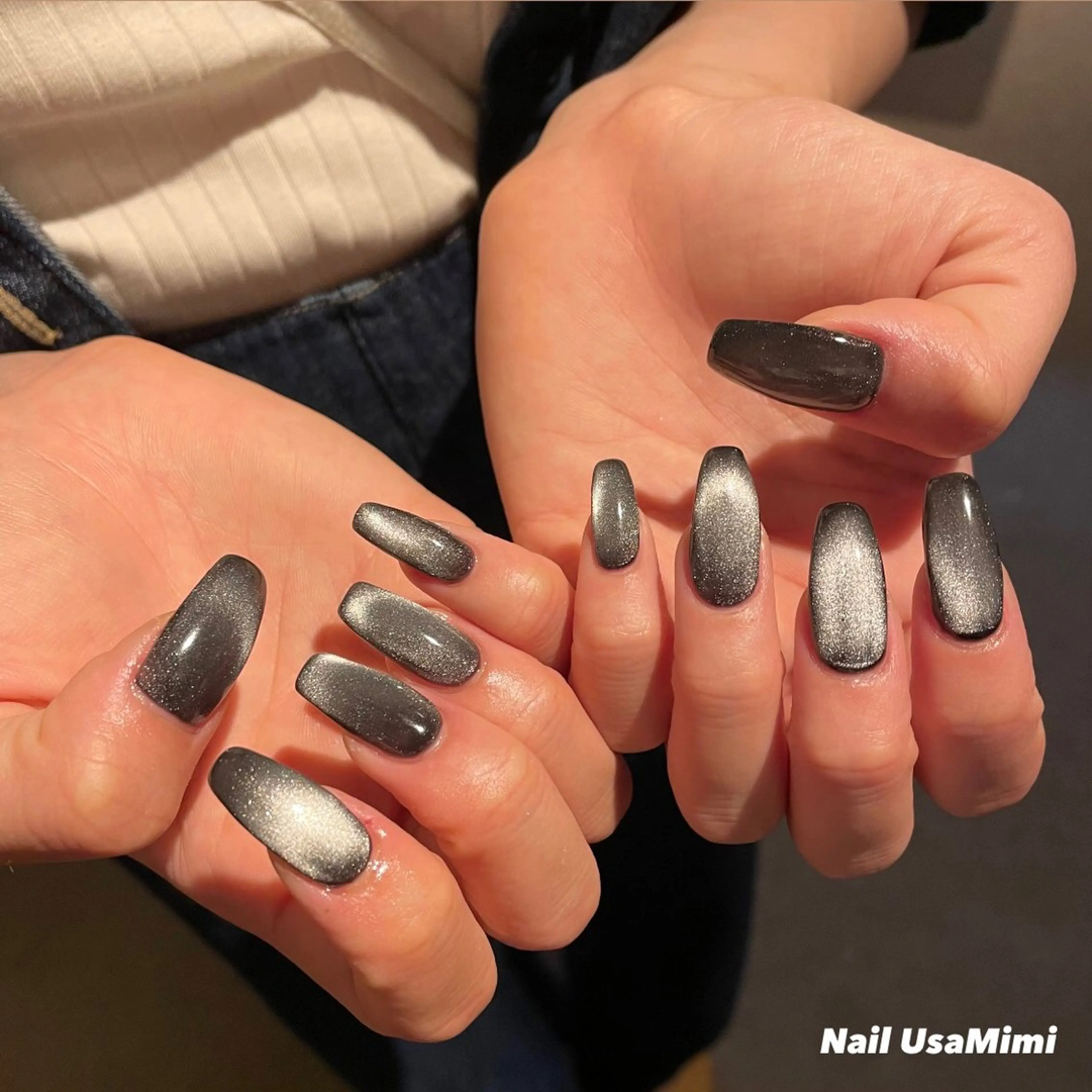 ネイル マグネットネイル 本町ネイルNail UsaMimiのネイルデザイン