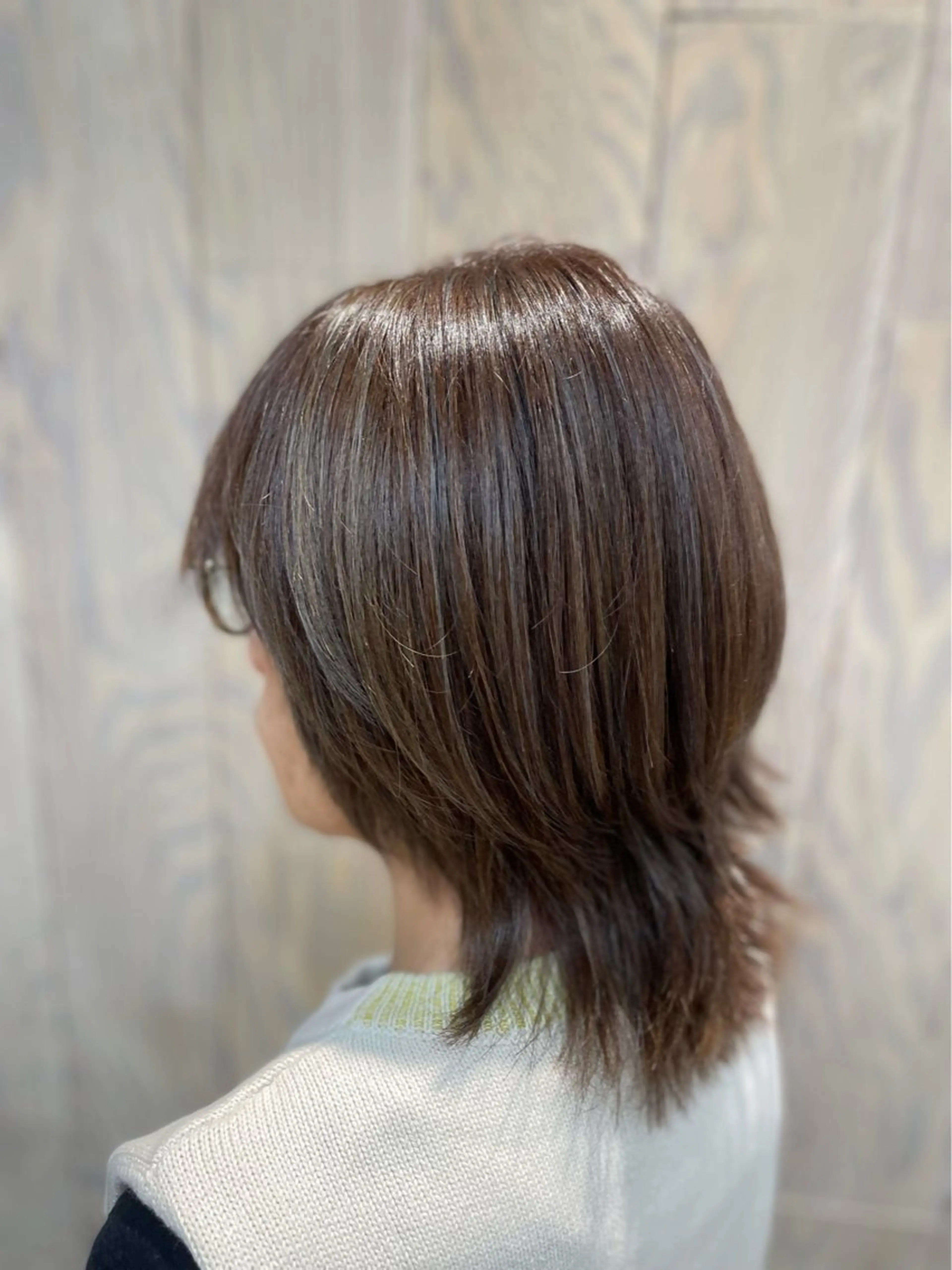 ミディアム ハイライト ウルフカット Tink 横浜店所属・亀田 実花のヘアスタイル