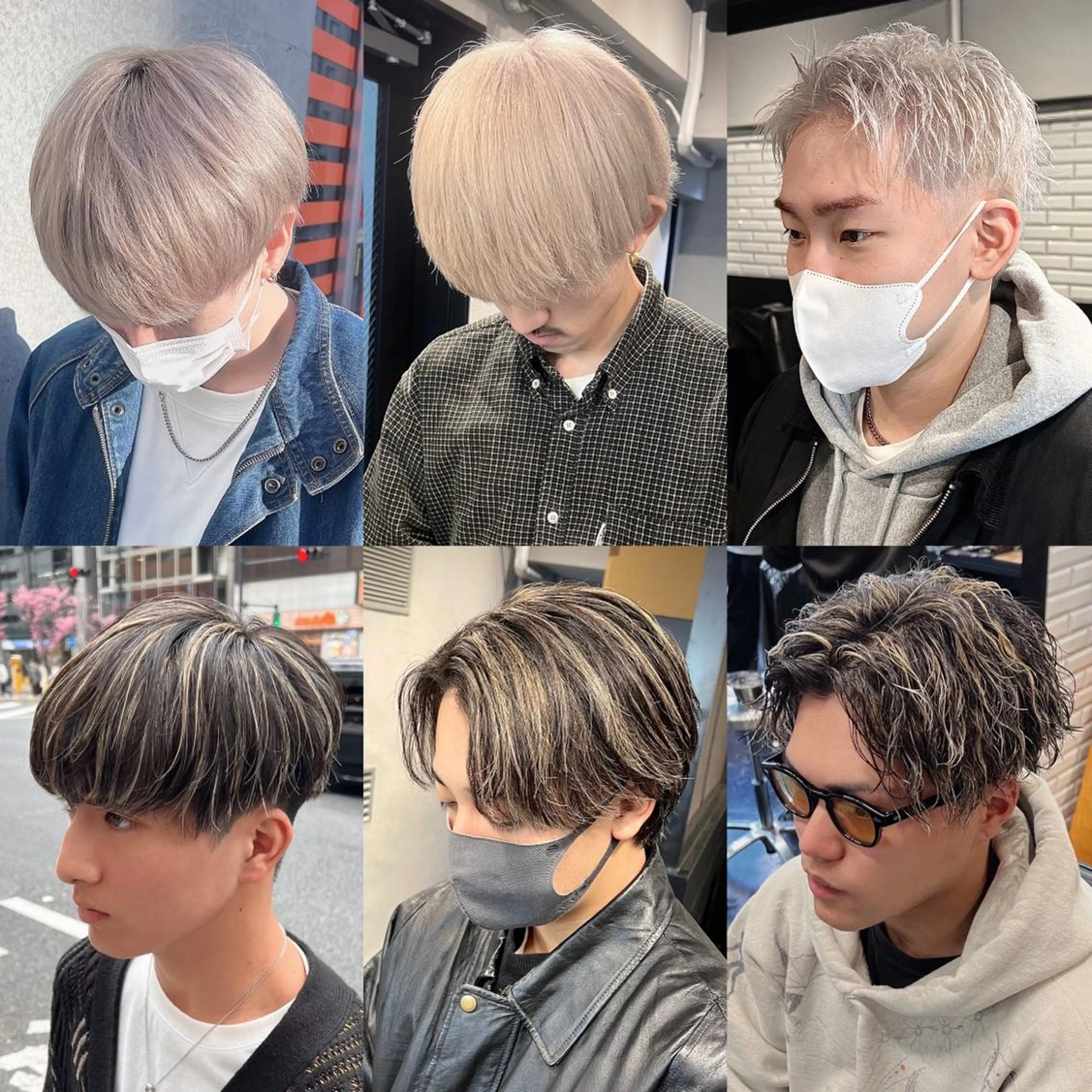 メンズ メンズブリーチ メンズハイライト メンズメッシュ カット ヘアカラー トリートメント メンズ特化/パーマ/ ハイライト/竜成のヘアスタイル