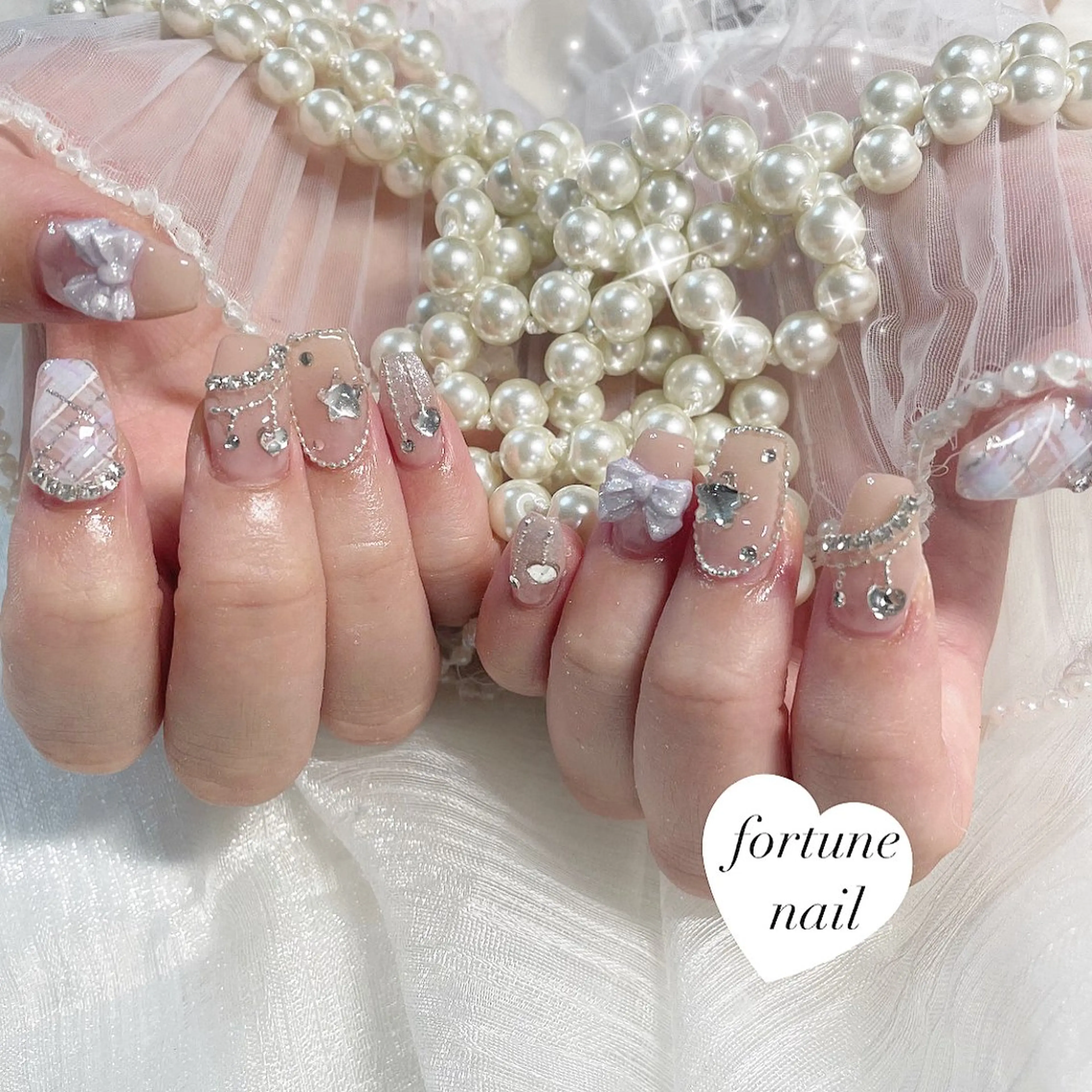 ネイル リボン 💎saori 💎のネイルデザイン