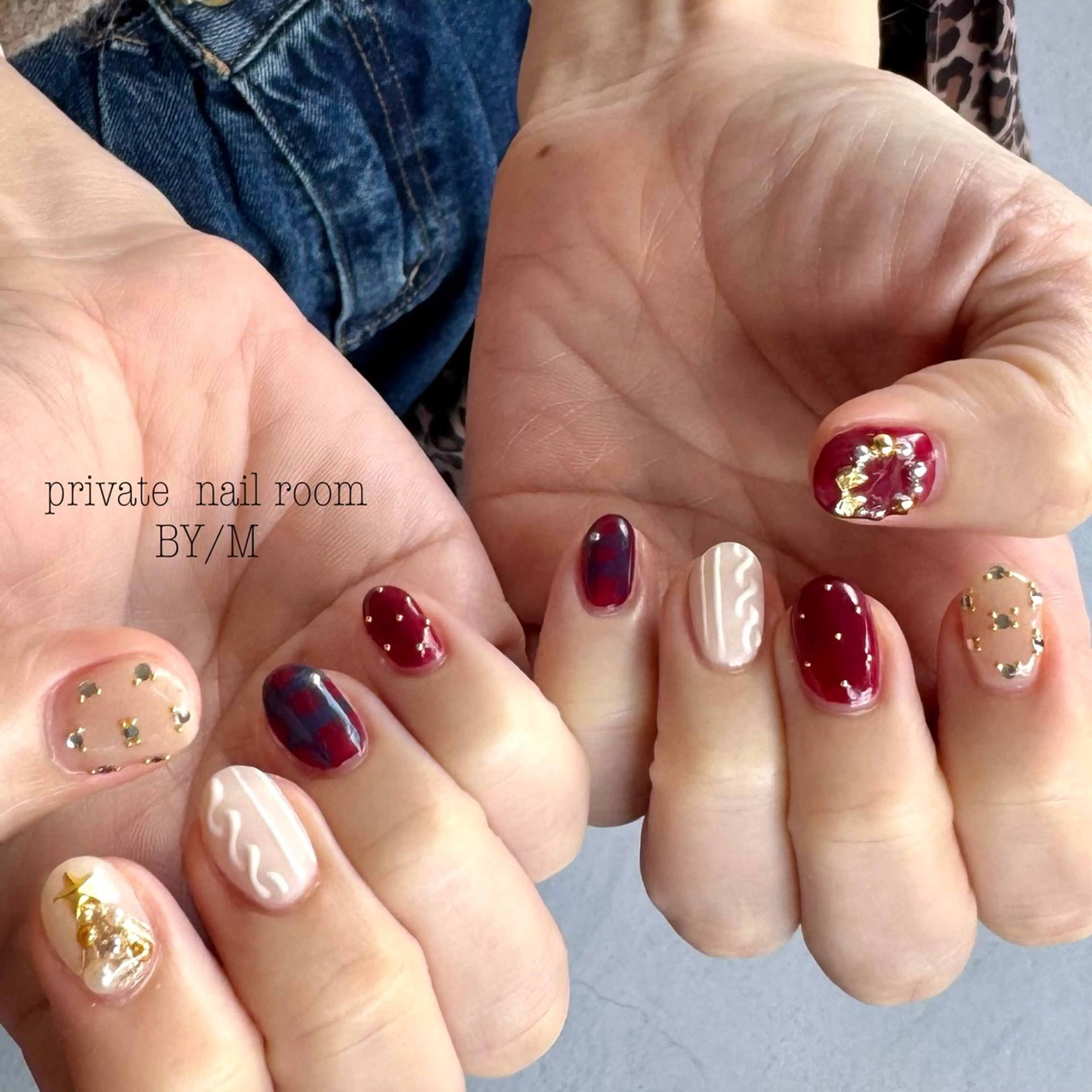 ネイル 持ち込み 冬ネイル クリスマス ハンドネイル BY / Mのネイルデザイン