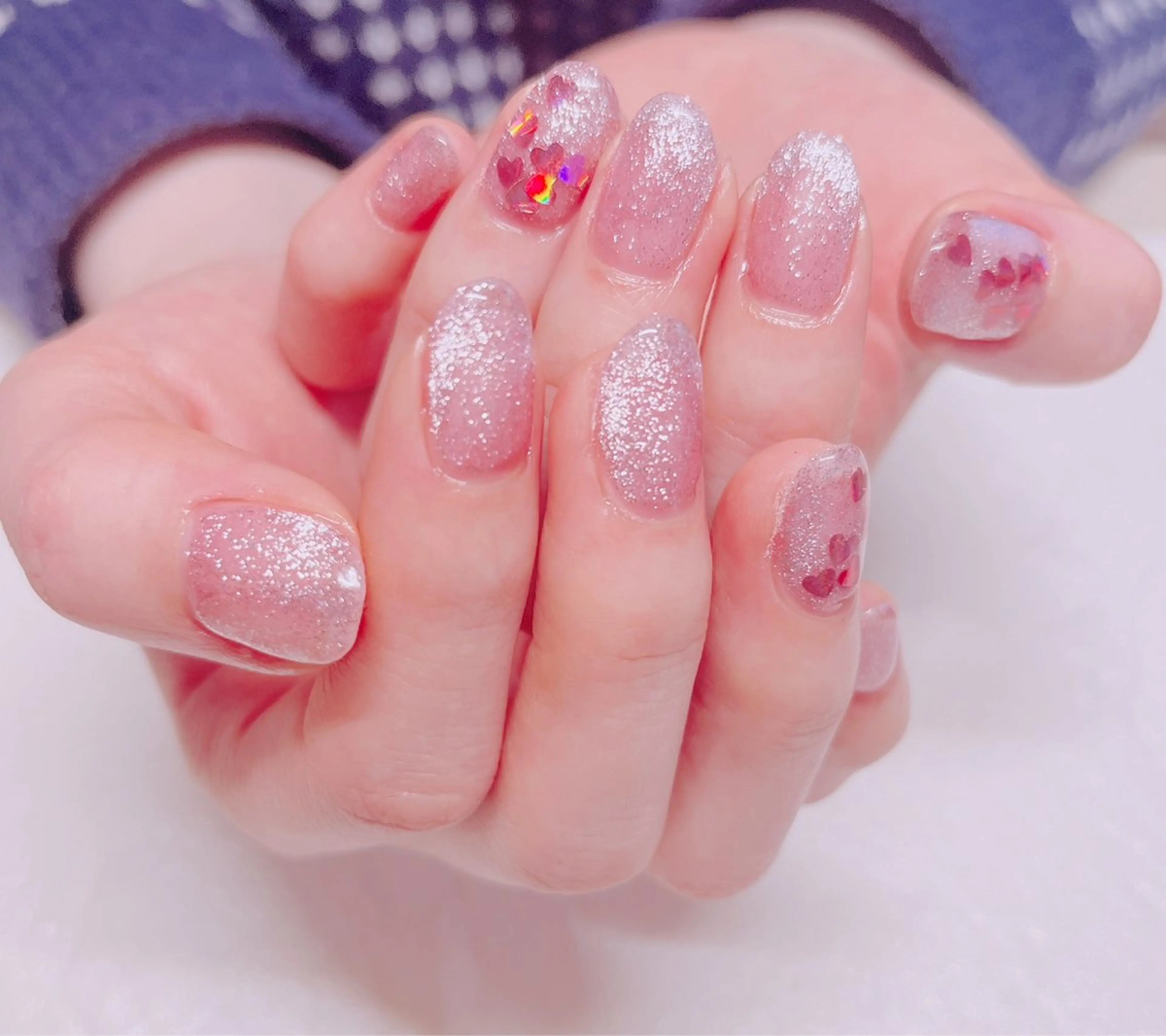 ネイル フラッシュネイル グラデーション ハート ハンドネイル happiness nailのネイルデザイン