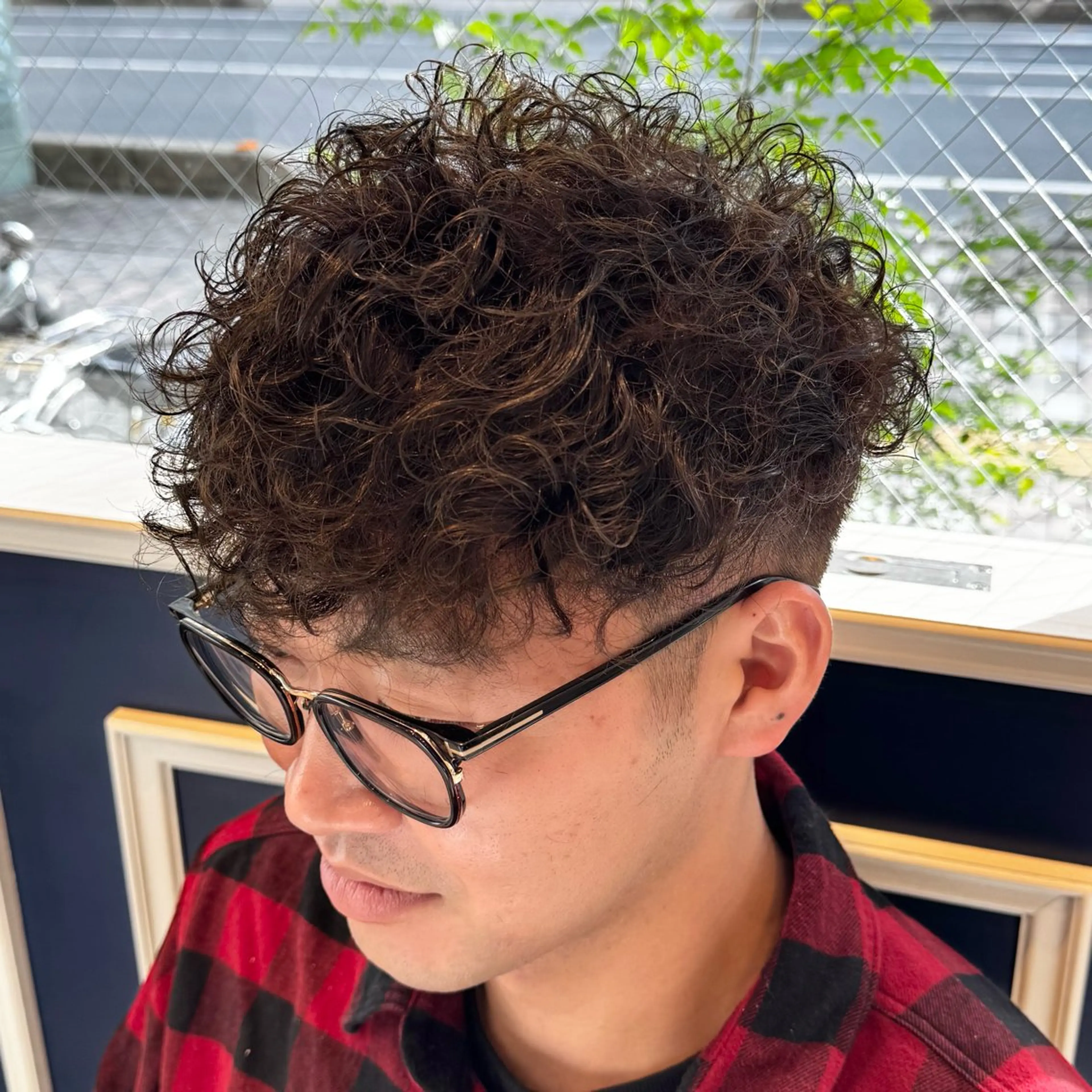 ショート パーマ メンズ メンズパーマ カット パーマ 吉田 新平のヘアスタイル