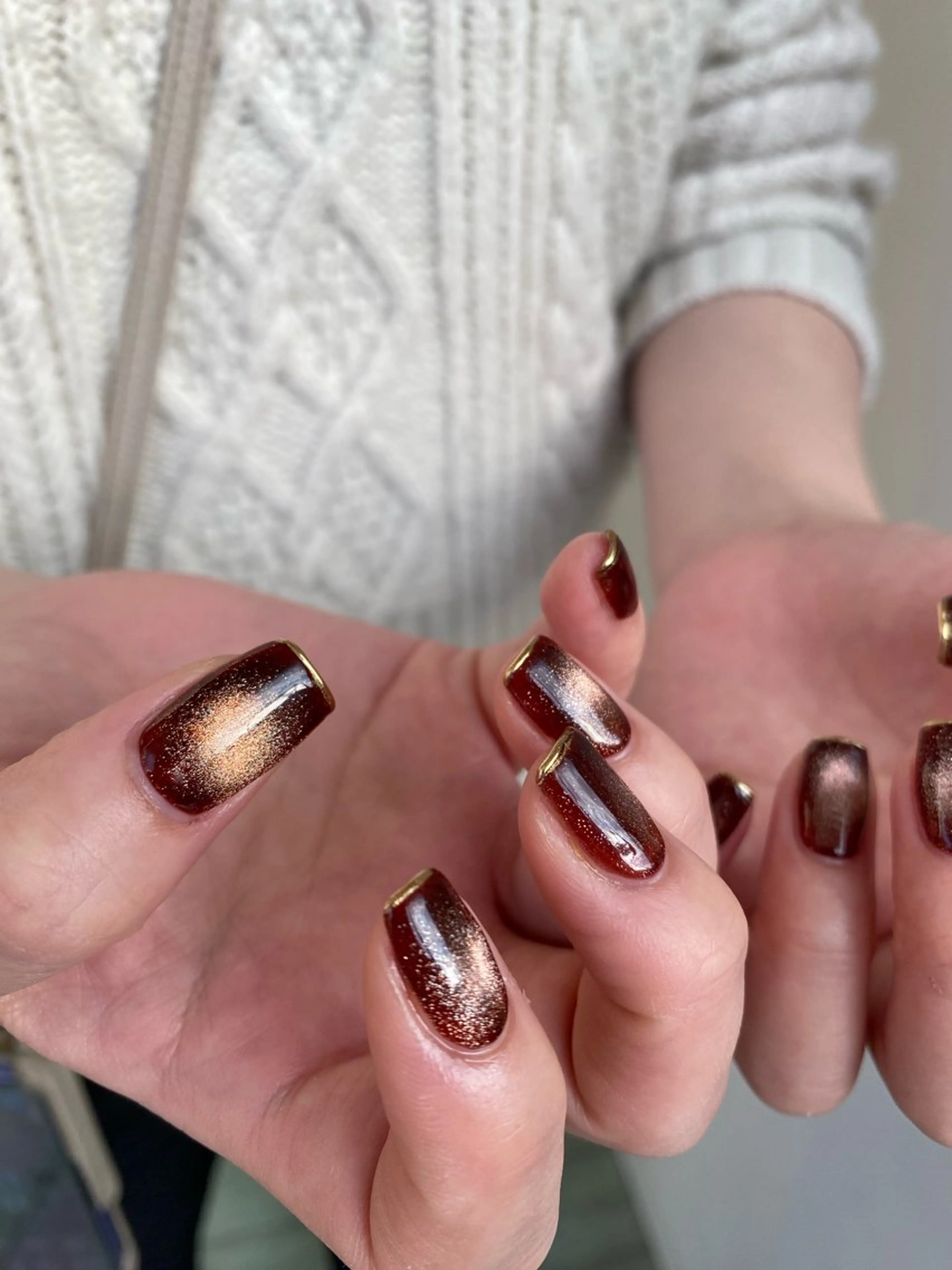 ネイル オーロラネイル マグネットネイル メンズネイル ニュアンスネイル シンプルネイル 草加ニュアンスネイル 🌚hersのネイルデザイン