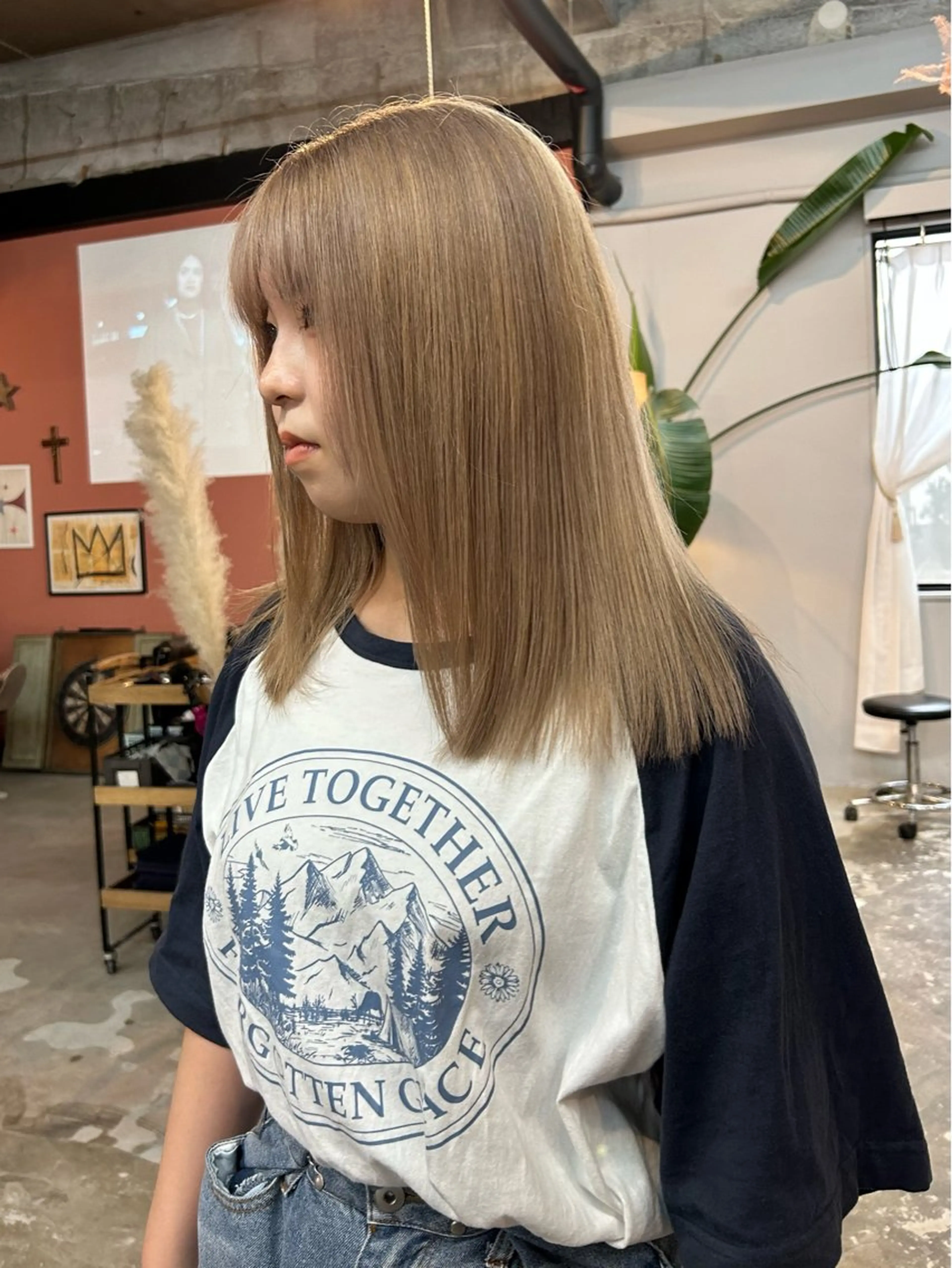 ミディアム カラー カット ヘアカラー トリートメント chapter 問屋町 【チャプター】所属・chapter/ natsumiのヘアスタイル