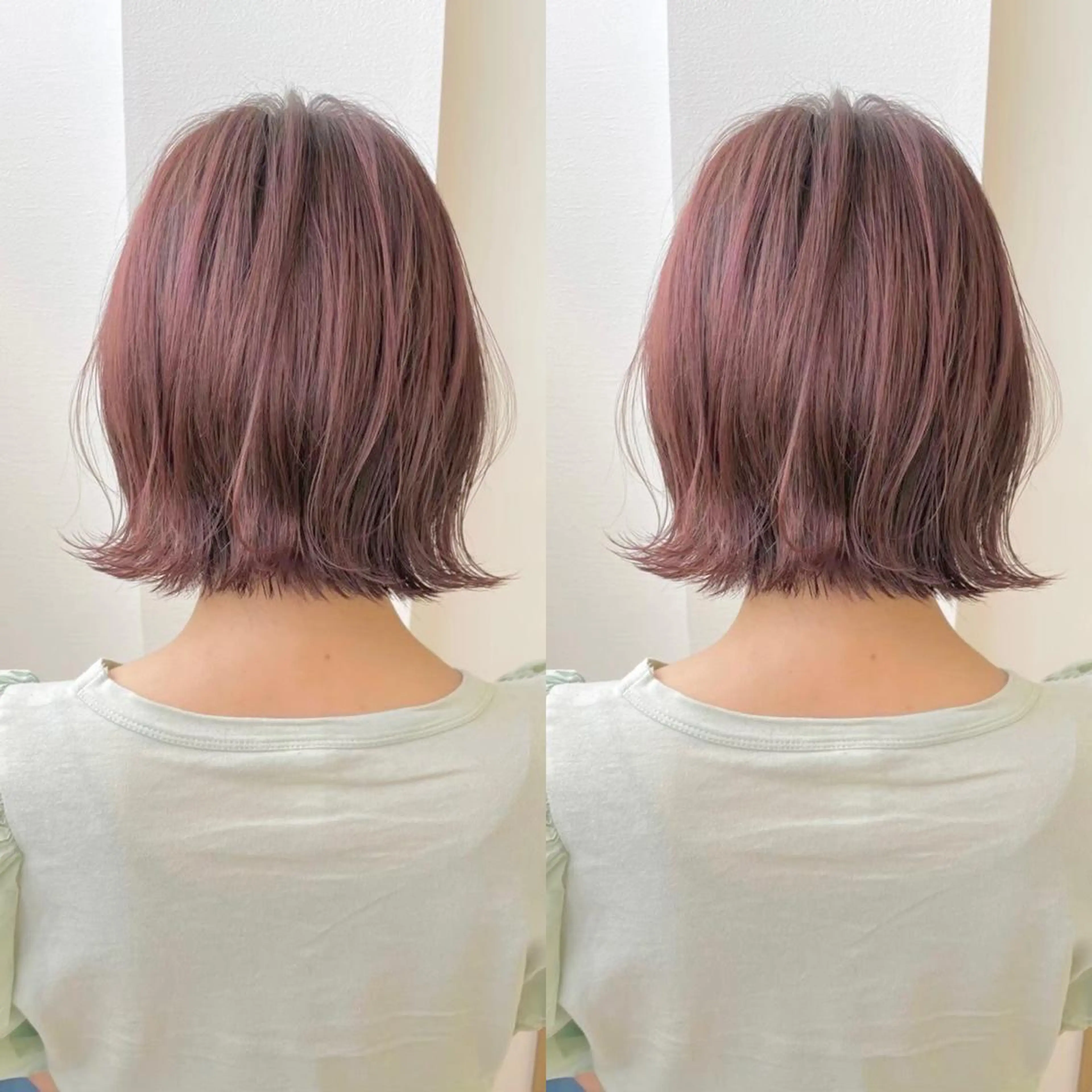 ショート カラー ボブ×縮毛矯正× 髪質改善/三ツ木一生のヘアスタイル