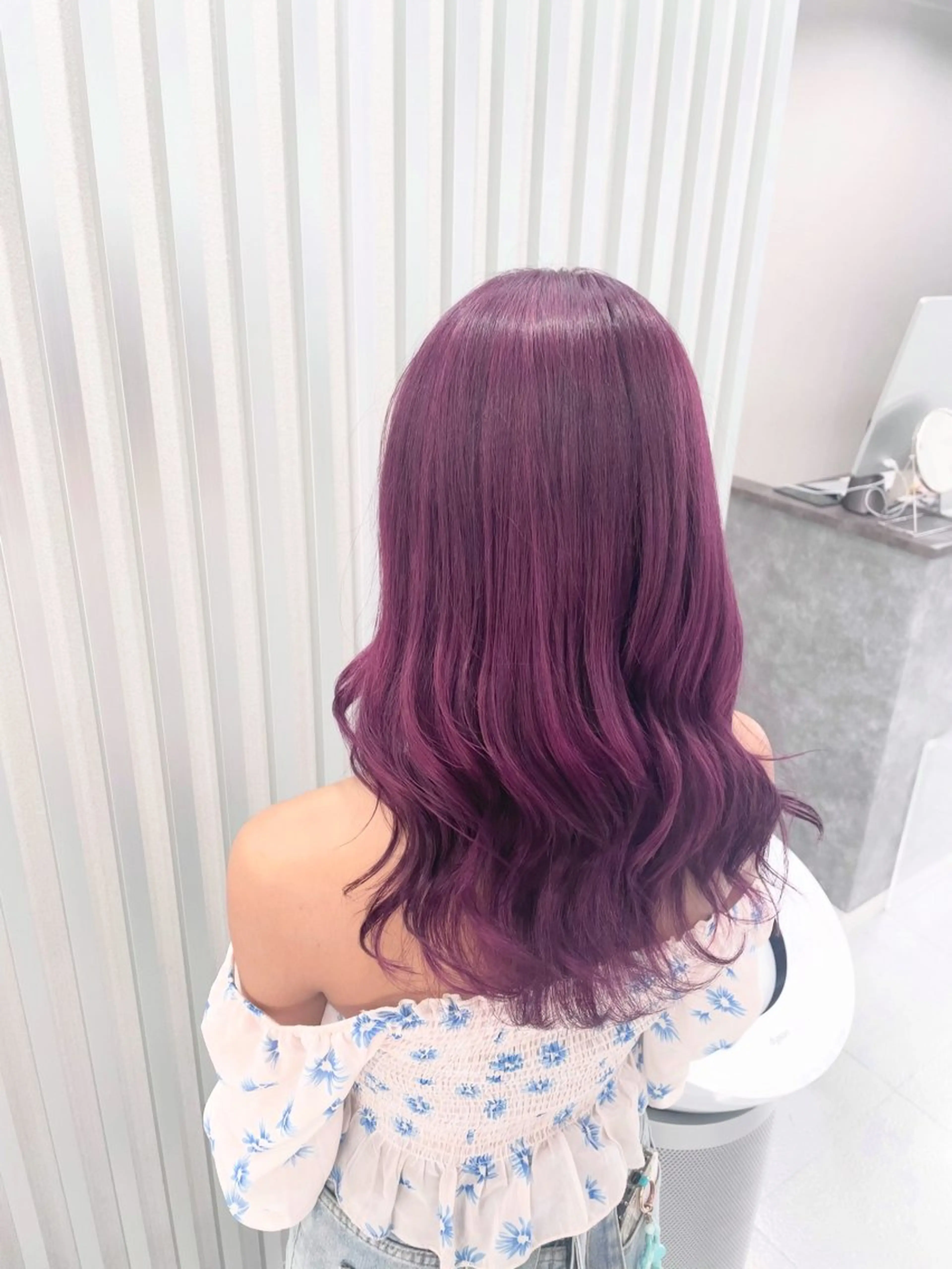 ミディアム カラー レッドカラー 野崎 孝章のヘアスタイル