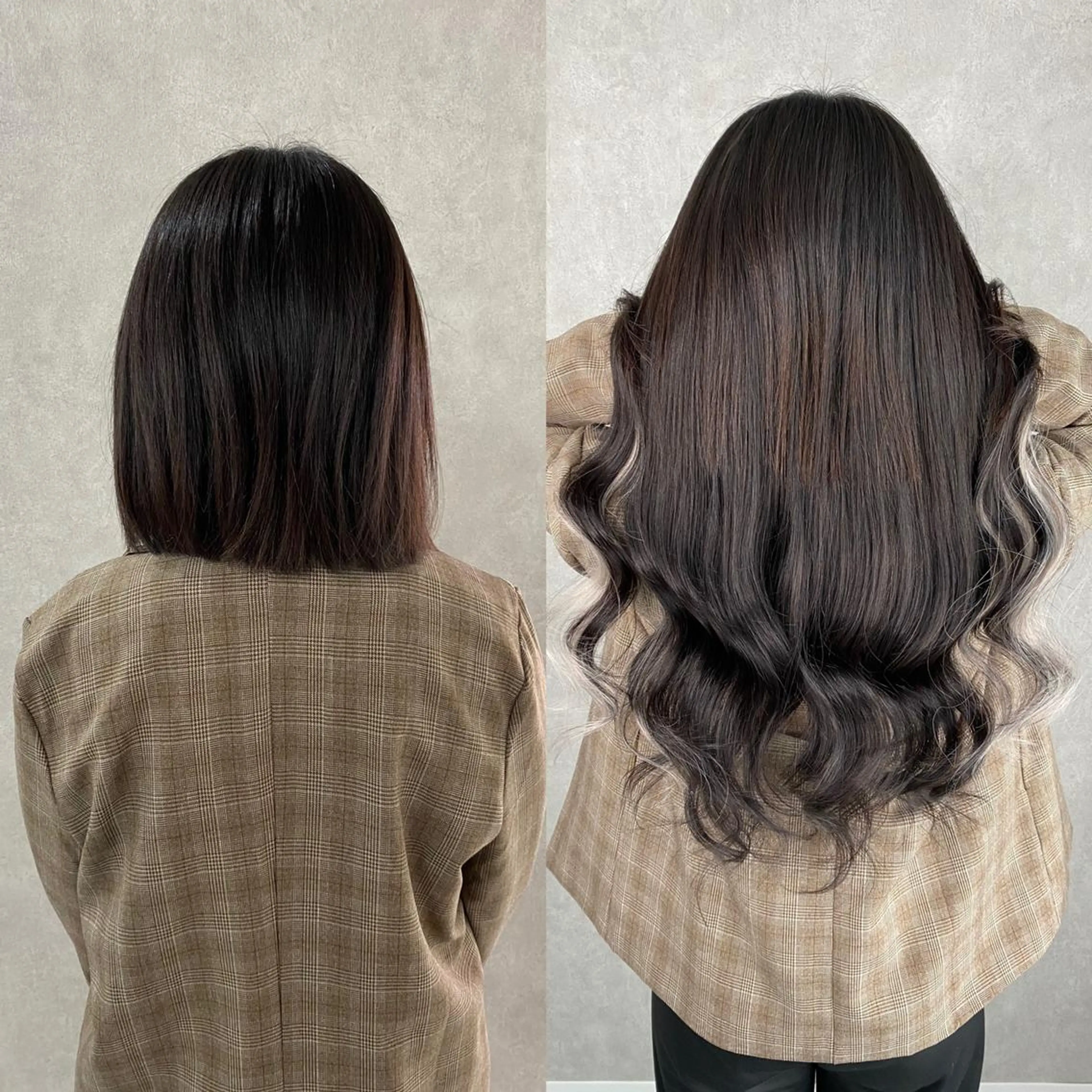 ミディアム シールエクステ エクステ ハイライト 💎馴染むエクステ ×カラーTOMO💎のヘアスタイル