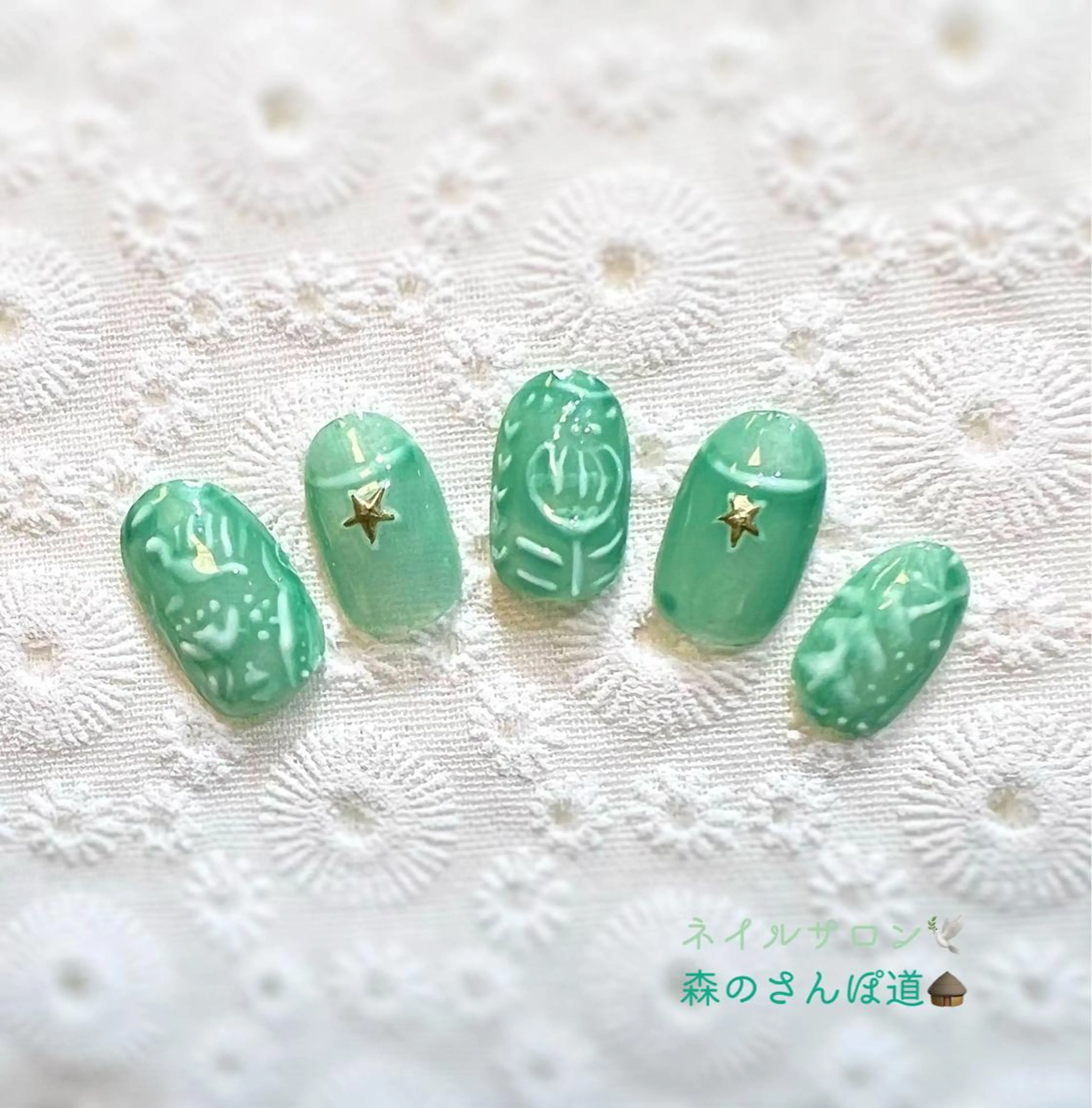 ネイル ハンドネイル 森のさんぽ道所属・ショートネイル 森のさんぽ道のネイルデザイン