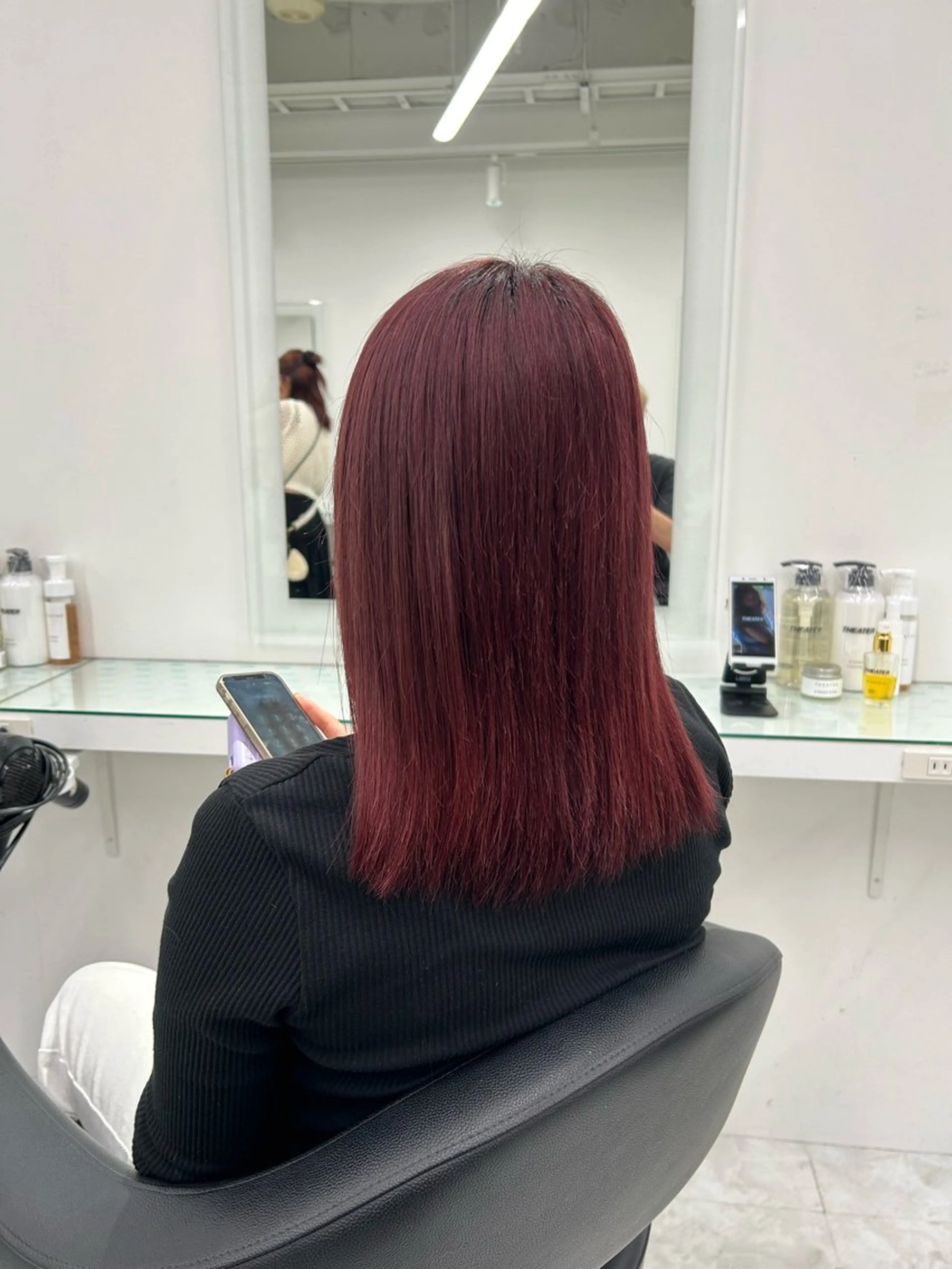 ミディアム カラー ヘアカラー ブリーチ無し透明感 🕊AZUSAのヘアスタイル