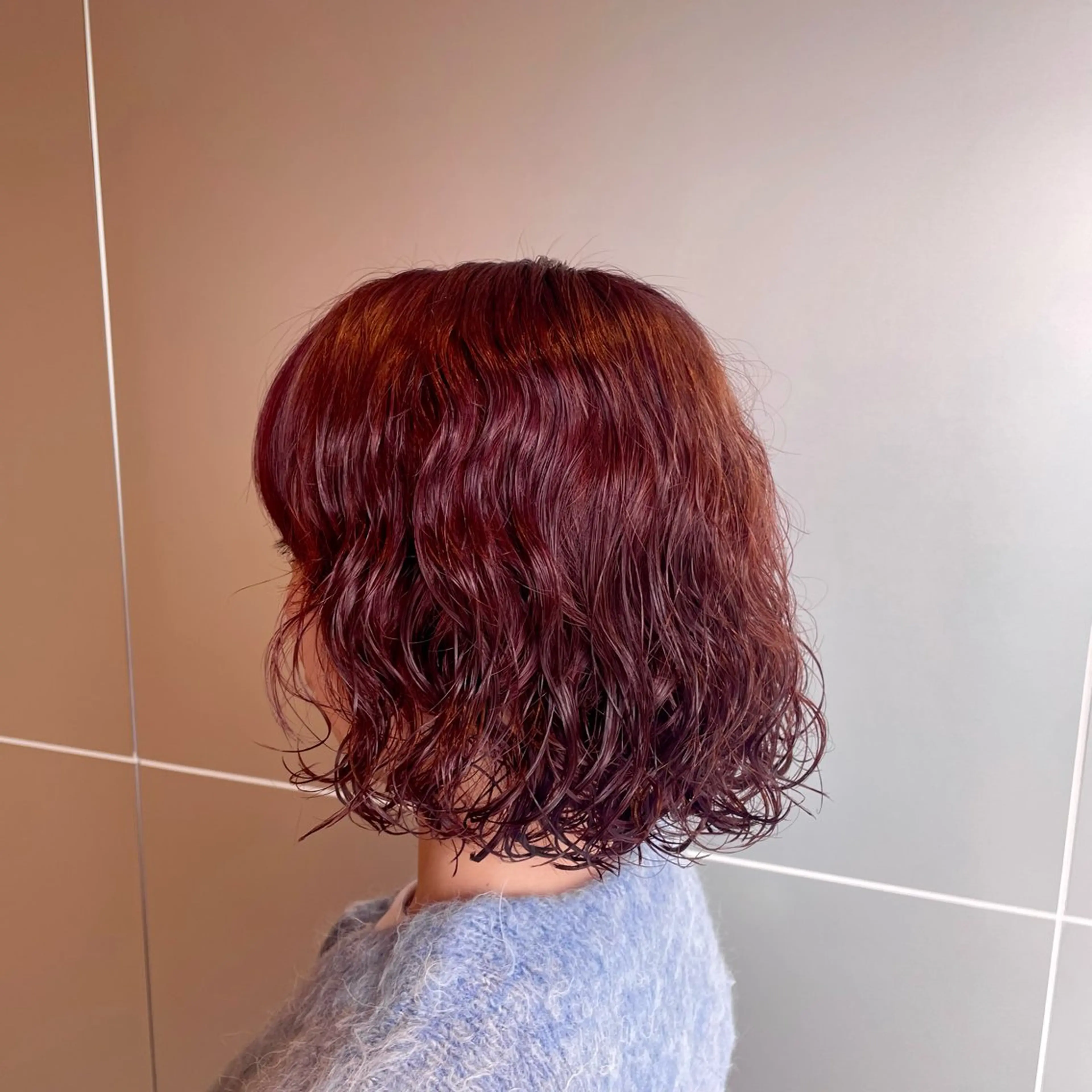 ロング カット ヘアカラー パーマ 🕊️顔周りカット 暖色系🍒/偉楓のヘアスタイル