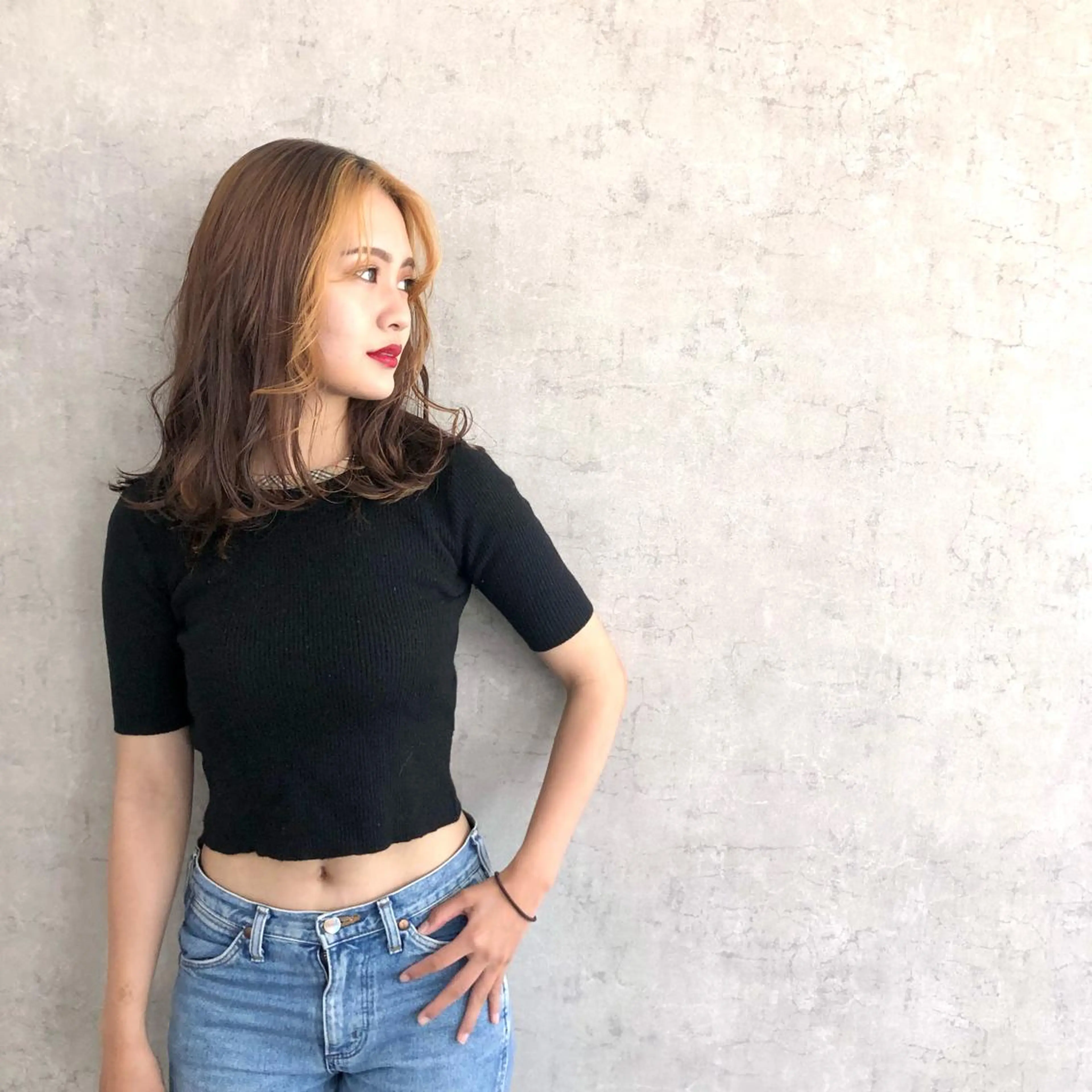 ロング カラー ヘアアレンジ ネイル マツエク・マツパ アディクシーカラー バレイヤージュ ミストバング ベージュカラー ブリーチ eir心斎橋店所属・エビスザキレン/メン ズ/心斎橋🌳のヘアスタイル