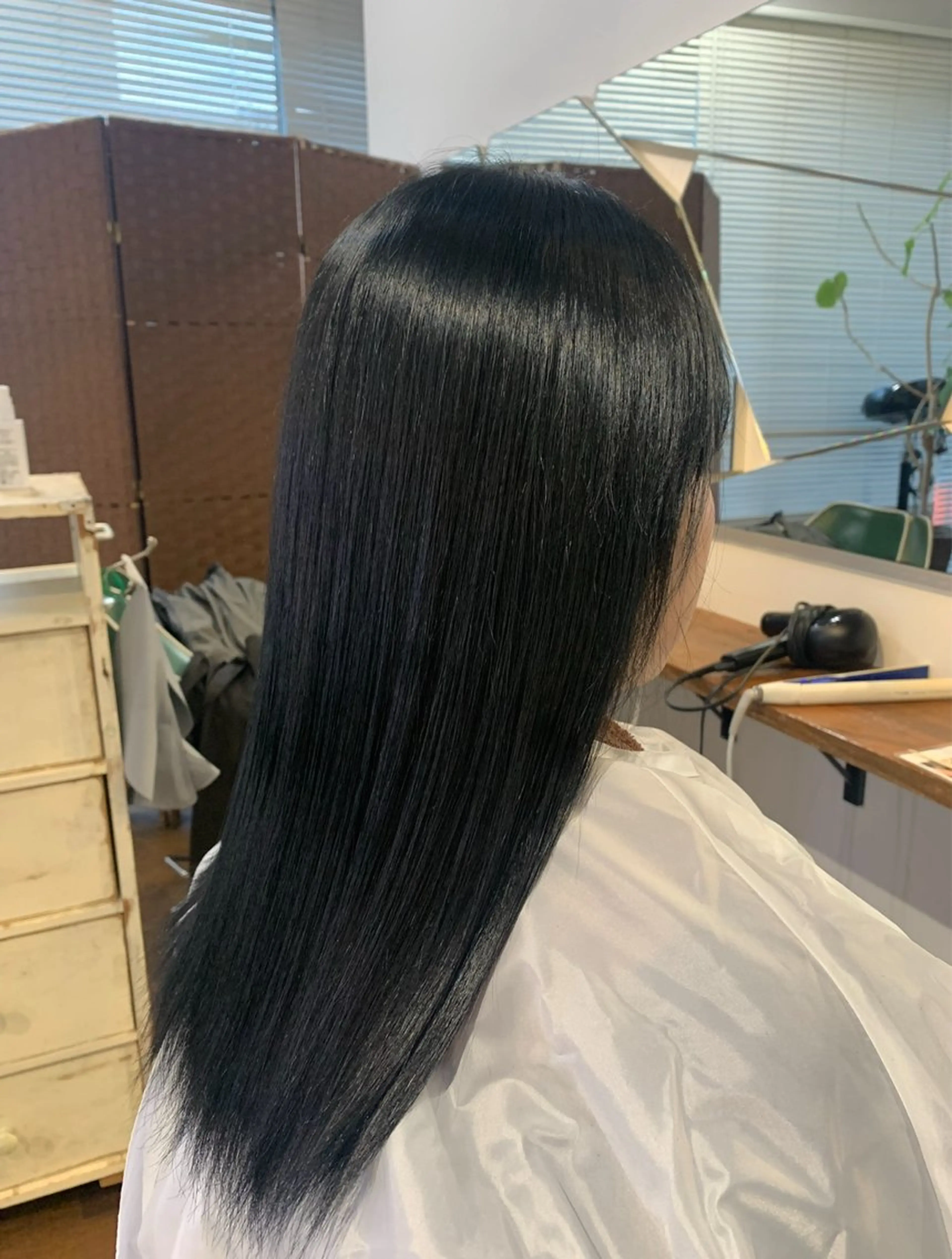 ロング カラー アッシュ 黒髪 ブルーカラー 透明感カラー ヘアカラー hair&make luxiel所属・縮毛矯正急募 /葛西/ Rikiのヘアスタイル