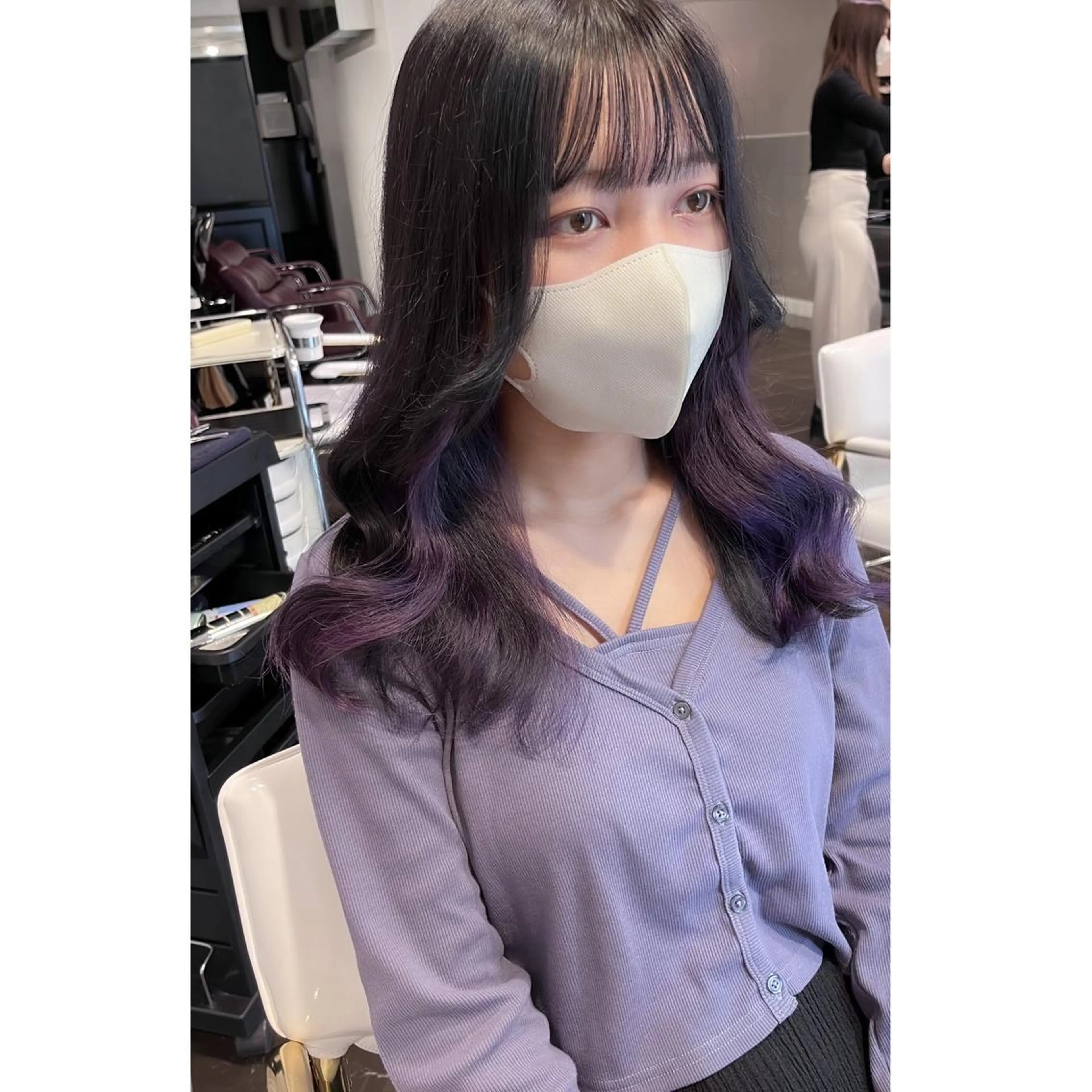 セミロング カラー ブリーチ ヘアカラー LOTTA CUCCI所属・miyu /トレンド カラー×艶髪のヘアスタイル
