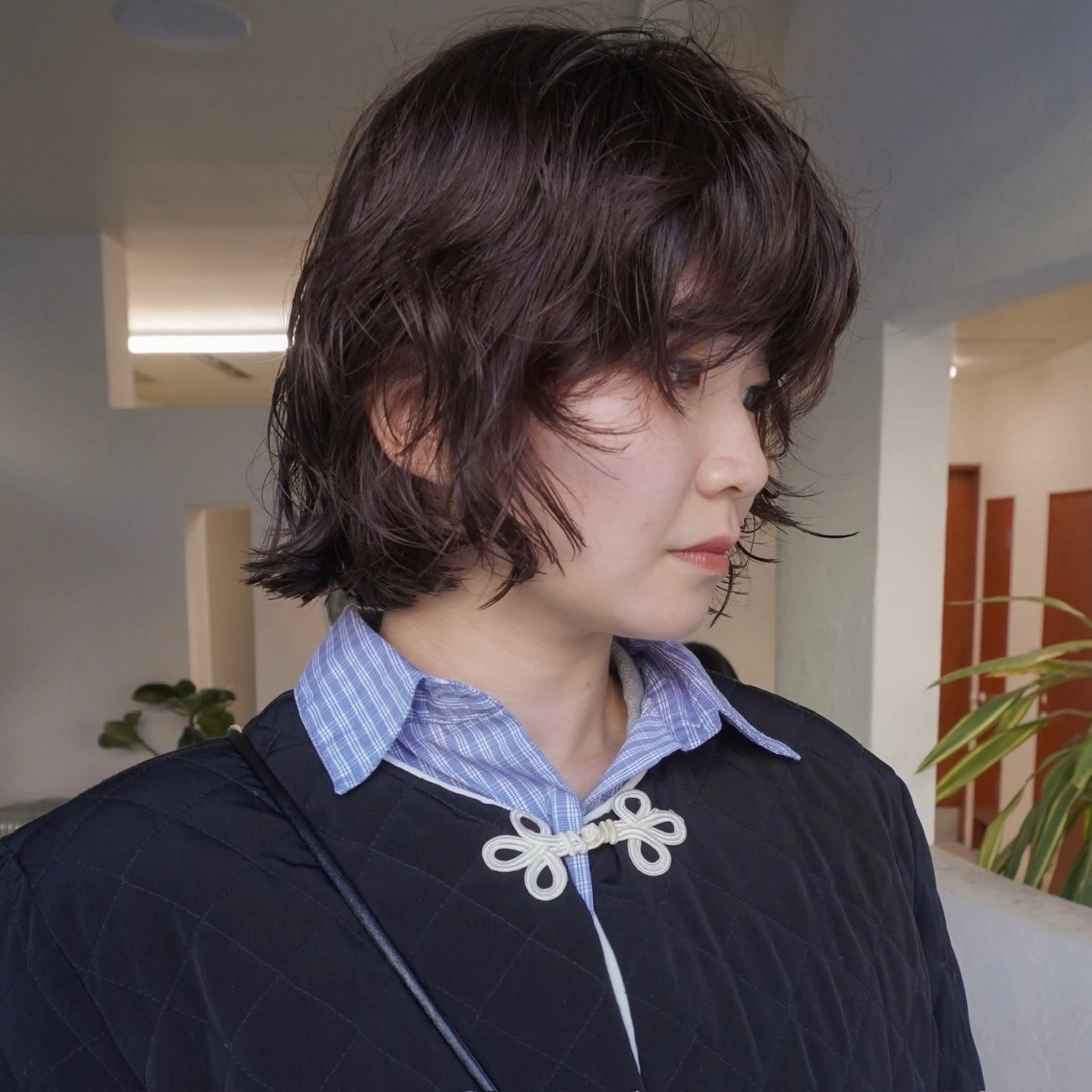 ミディアム パーマ ミディアムパーマ ボブ 外国人風カラー メンズハイトーン/栄 /イトウタケルのヘアスタイル