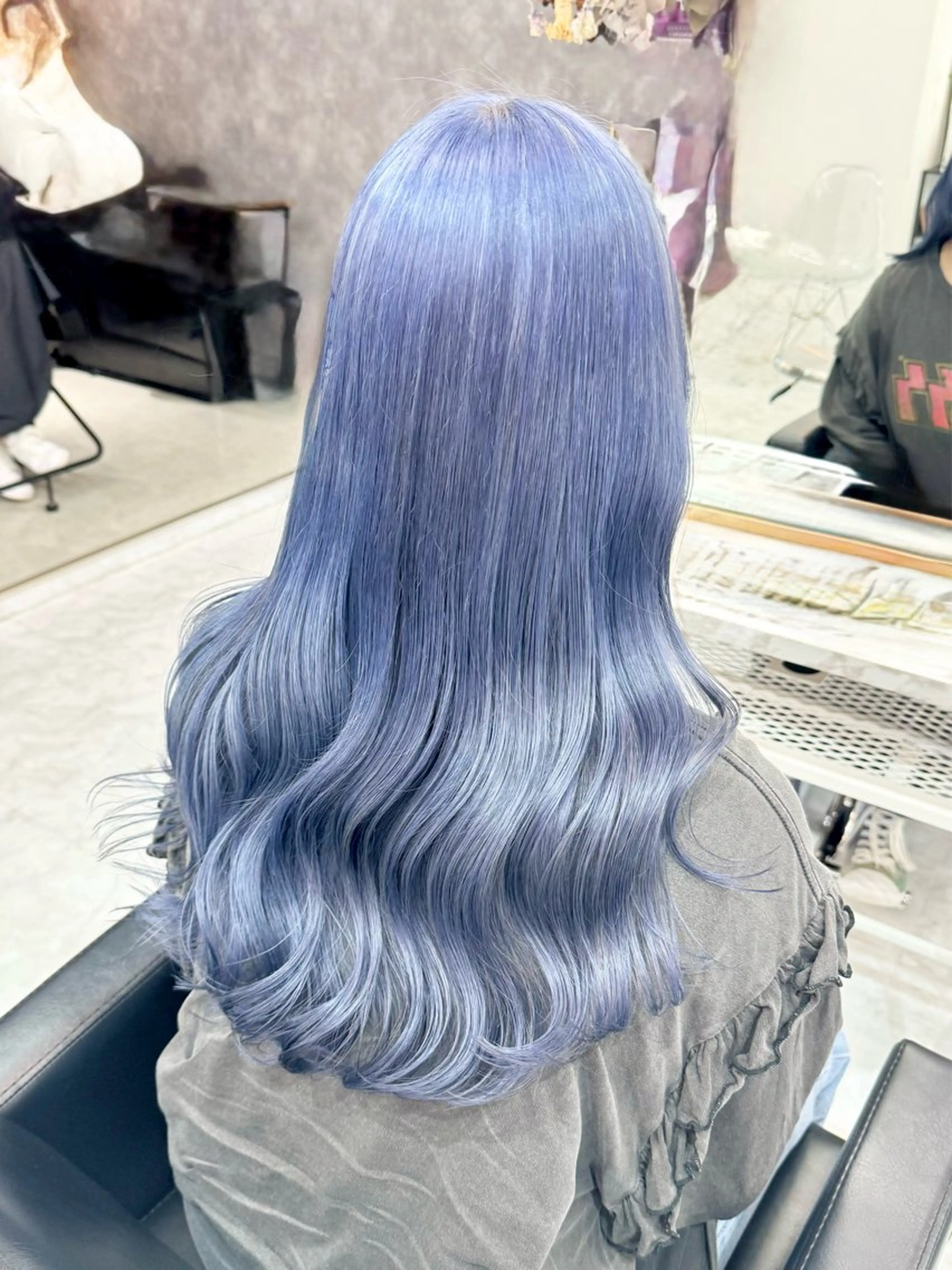 ミディアム カラー パーマ ヘアアレンジ メンズ キッズ ヘアカラー トリートメント ハイトーン/ピンク 💗モモ໒꒱のヘアスタイル