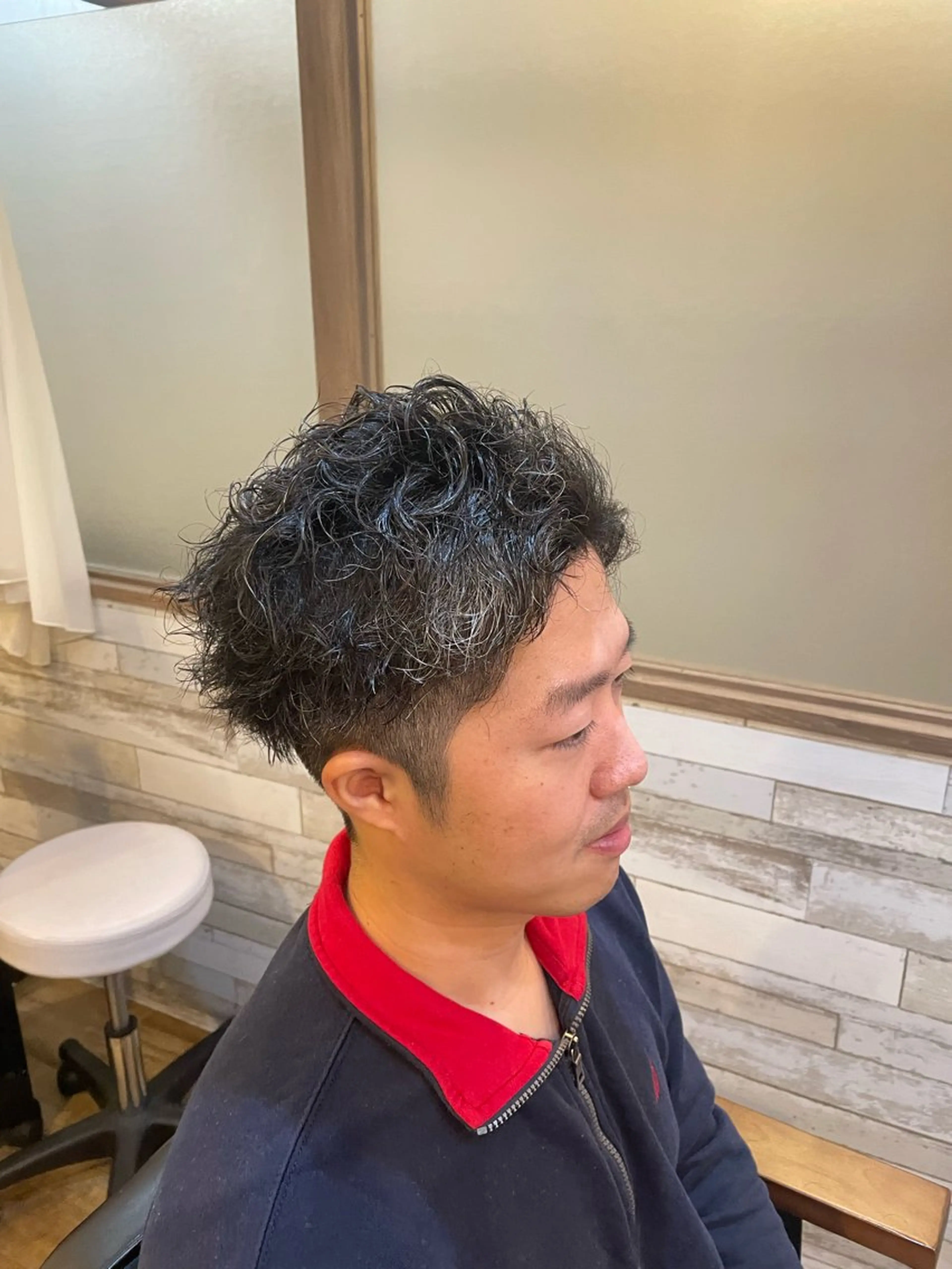 パーマ メンズ カット パーマ ヘアセット フリーランスシェアサロンルレイル所属・心斎橋/メンズ /ルレイル/地形真希のヘアスタイル