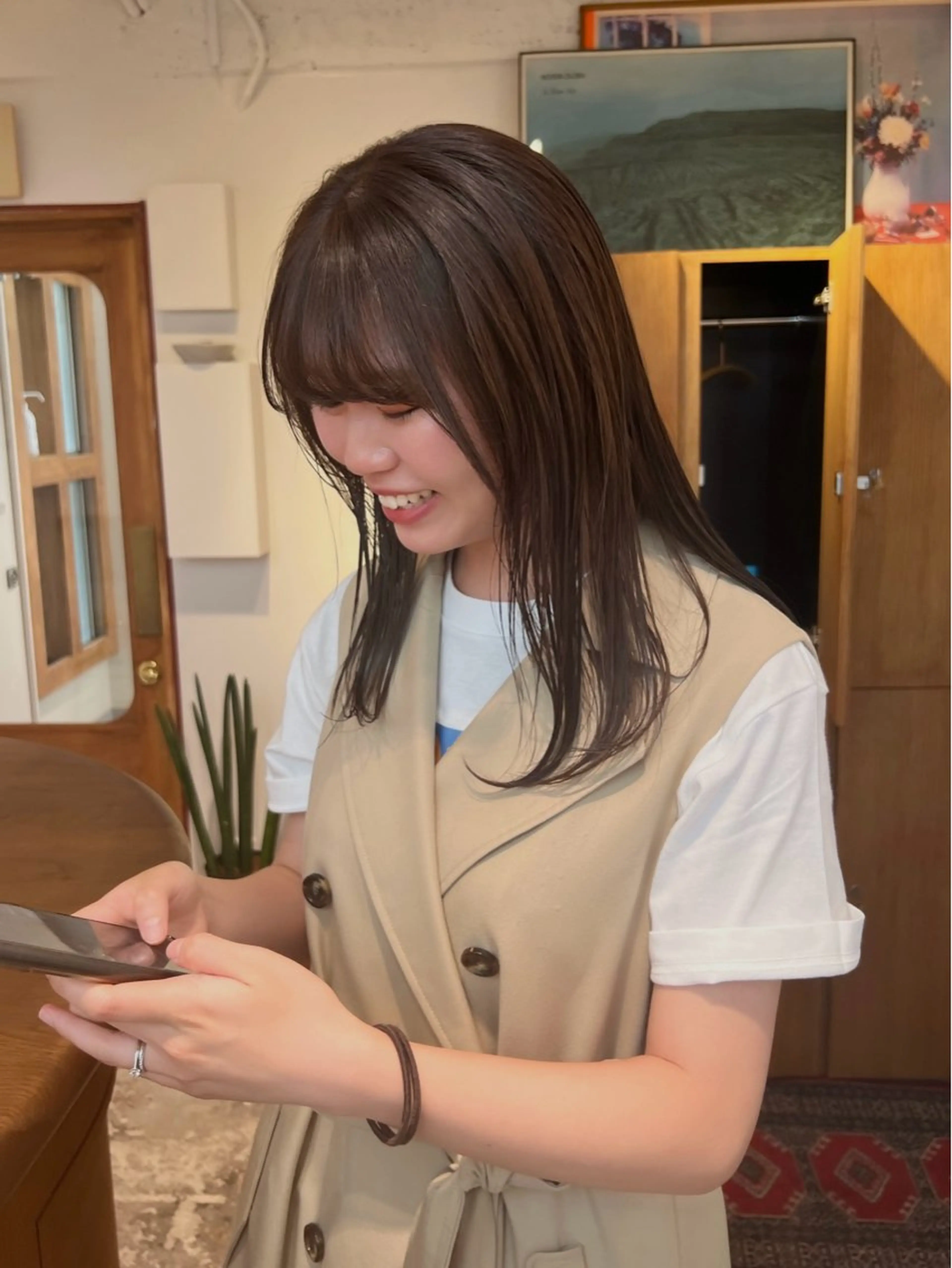 カラー ブラウンカラー くすみブラウン ナチュラルブラウン シルバー ヘアカラー トリートメント ヘッドスパ ☑️aiko【艶 カラー・ショート募】のヘアスタイル