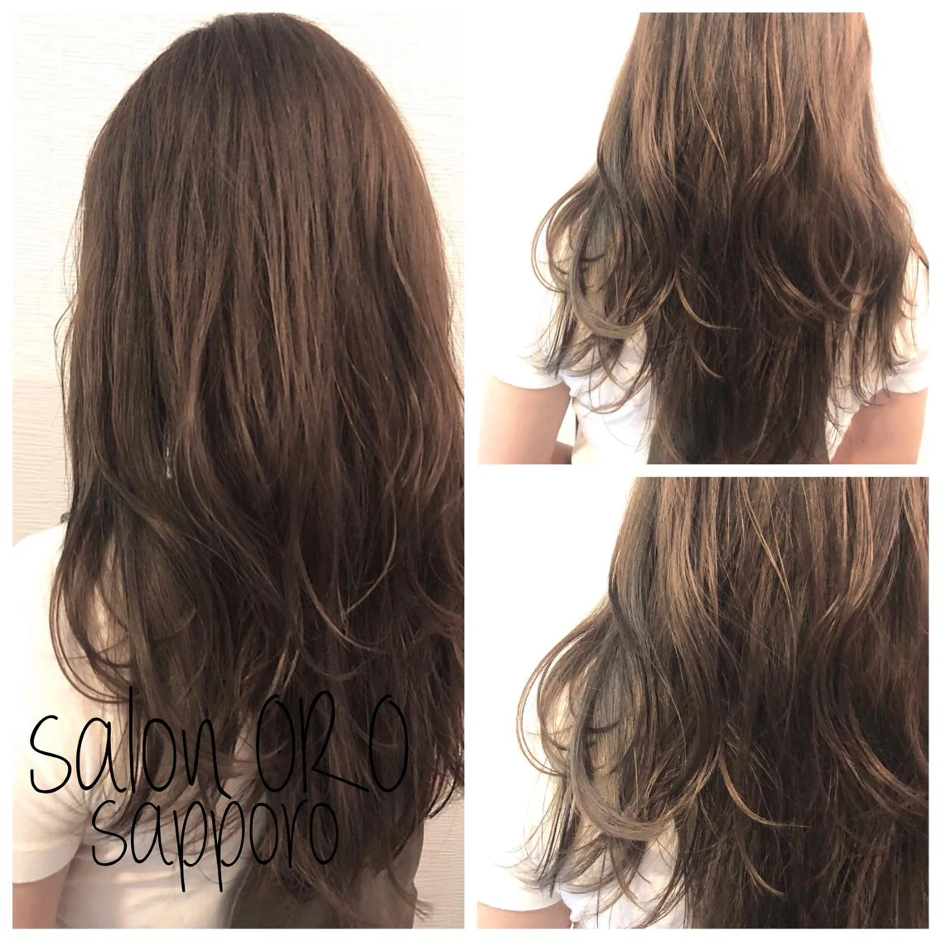 ロング カラー ヘアカラー トリートメント 平川 友希子のヘアスタイル