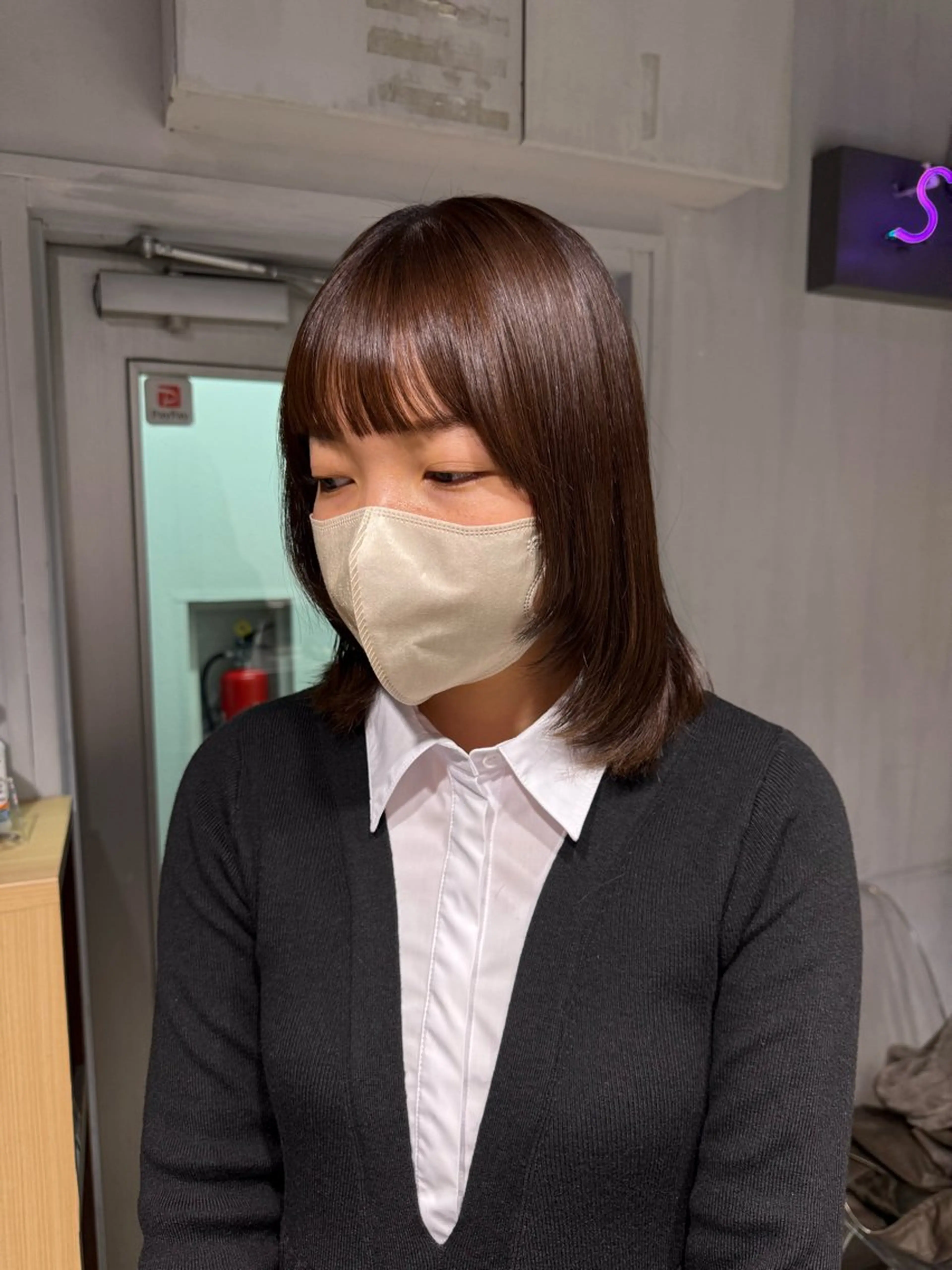 ミディアム カラー カット ヘアカラー NANAMI🩵可愛 さ大人っぽさ韓国ヘアのヘアスタイル