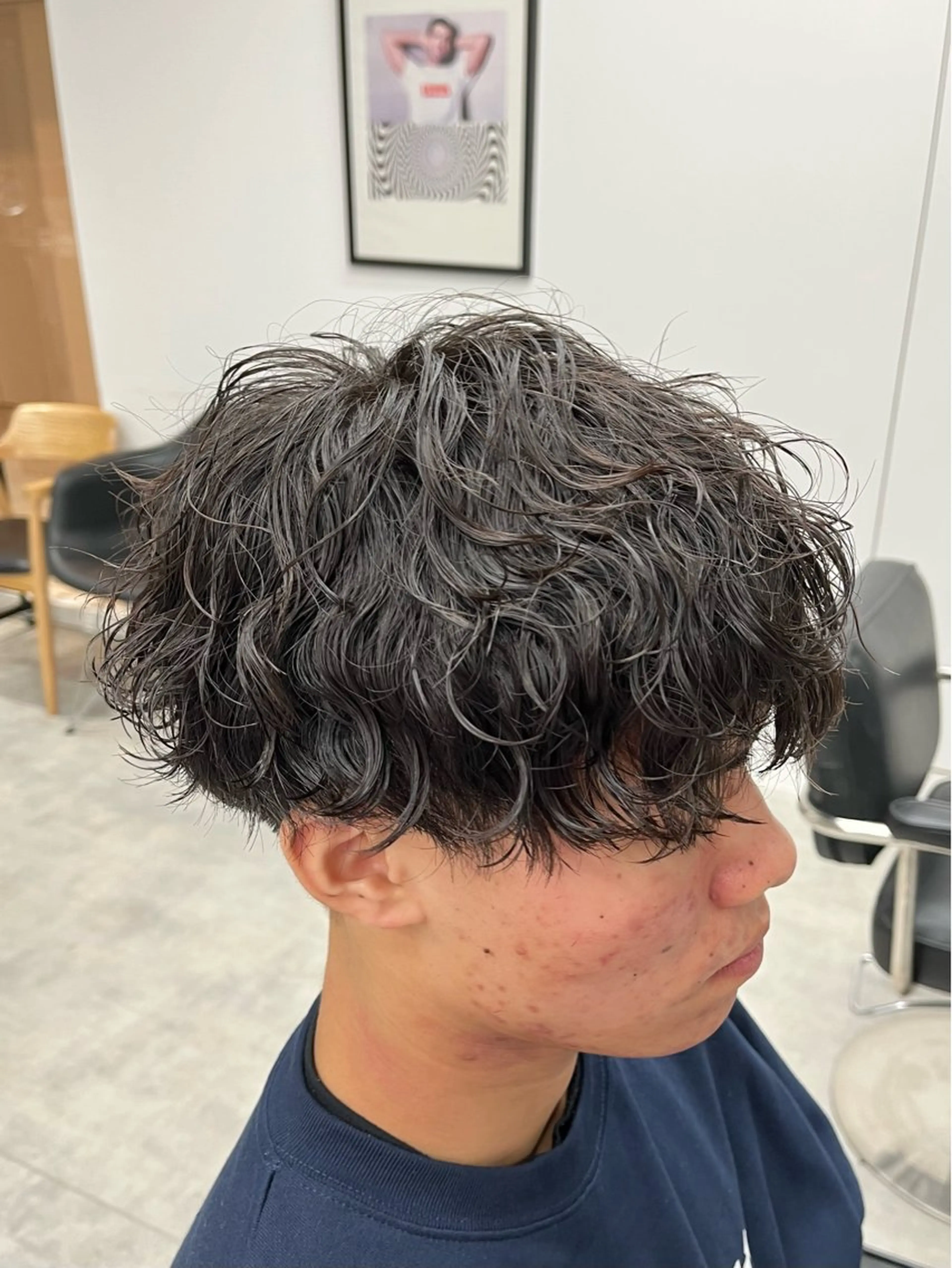 ショート パーマ メンズ メンズパーマ 波巻きパーマ 新潟メンズパーマ 新潟駅/小田拓実のヘアスタイル