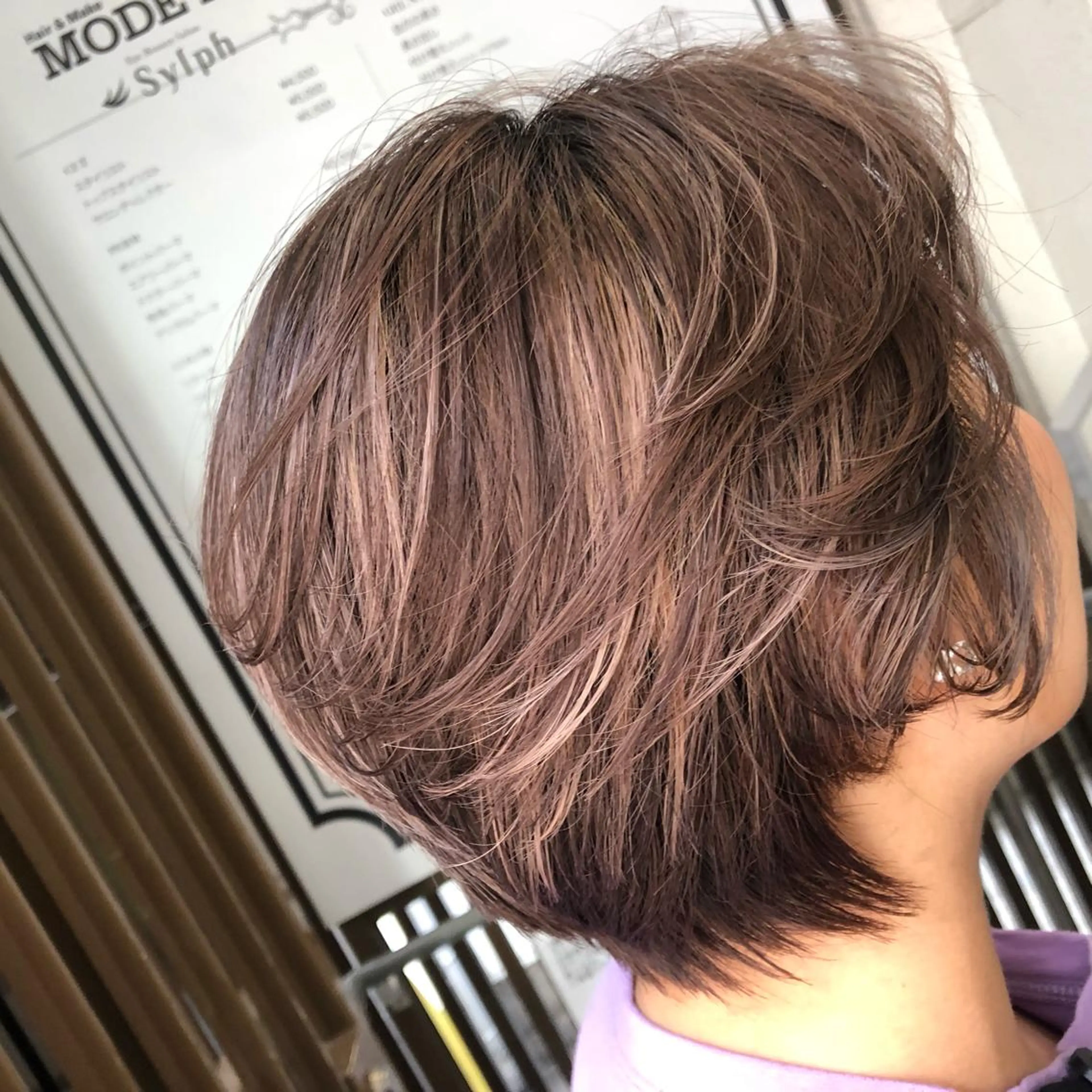 ショート アッシュ ハイライト 艶髪/シールエクステ 🌻ノゾミ🌻のヘアスタイル