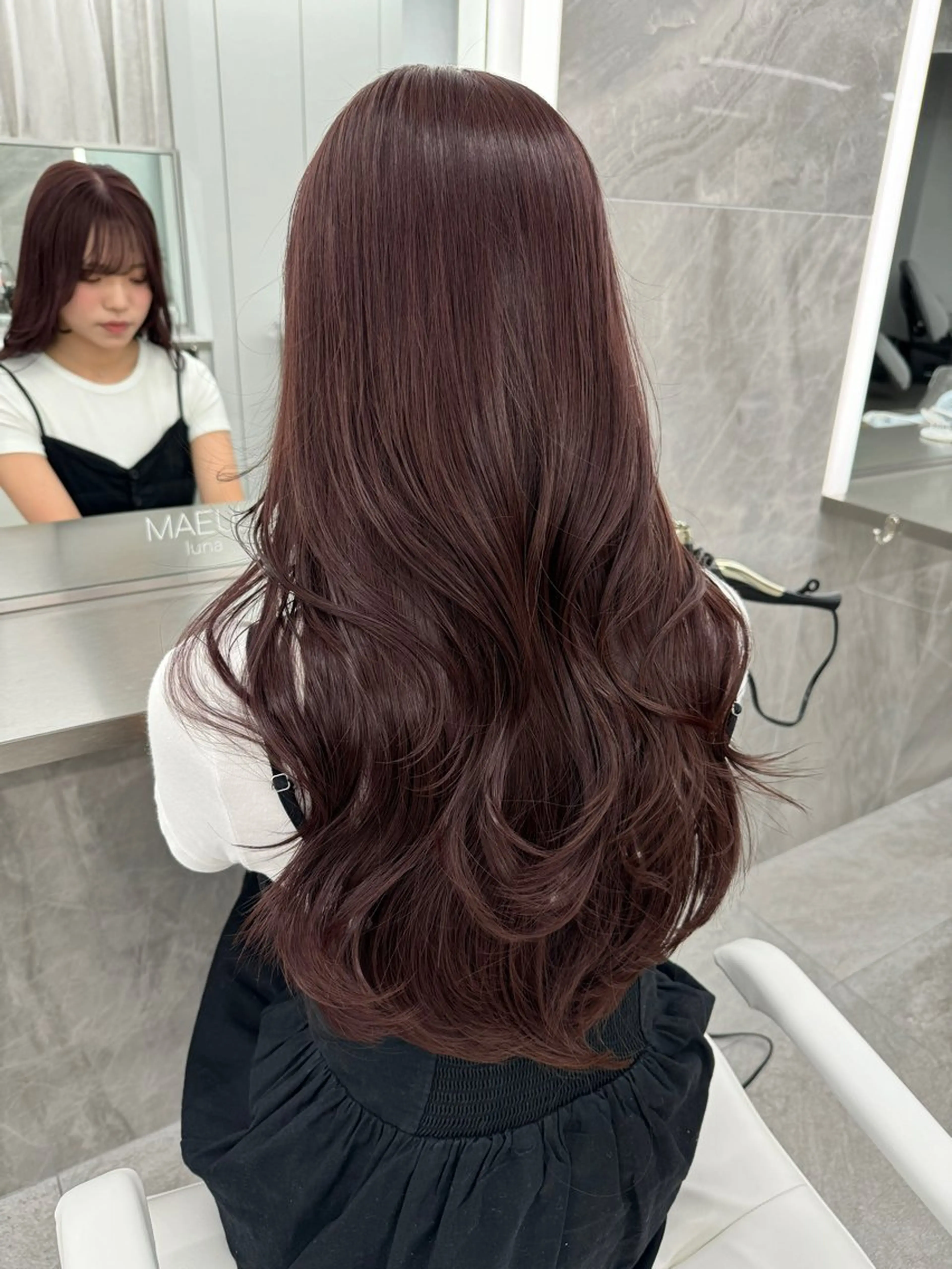 💖ミニモ限定価格💖ブリーチなし暖色カラー＋髪質改善トリートメント🍒の写真