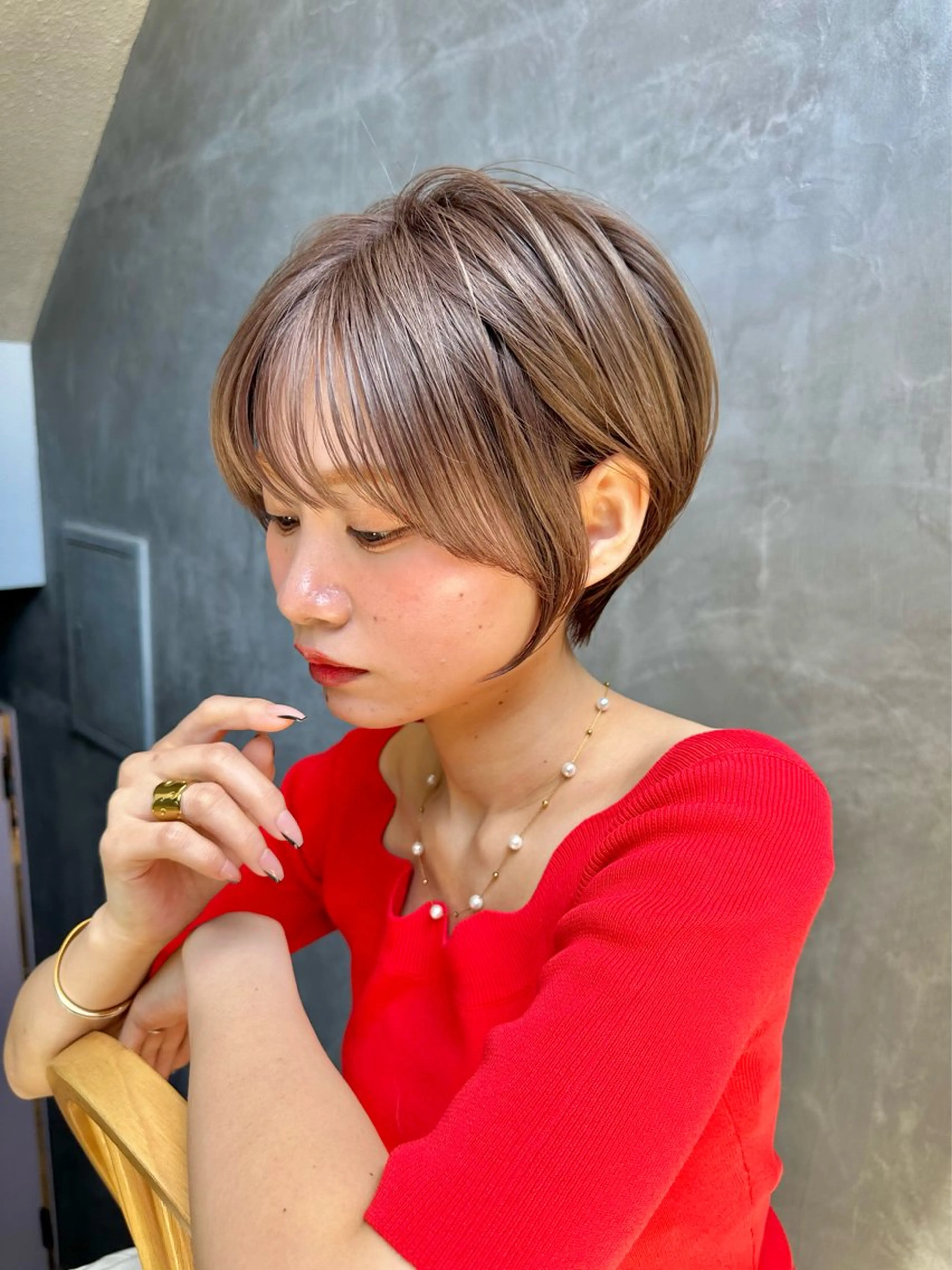 ショート ヘアカラー number所属・大橋 瑞紀のヘアスタイル