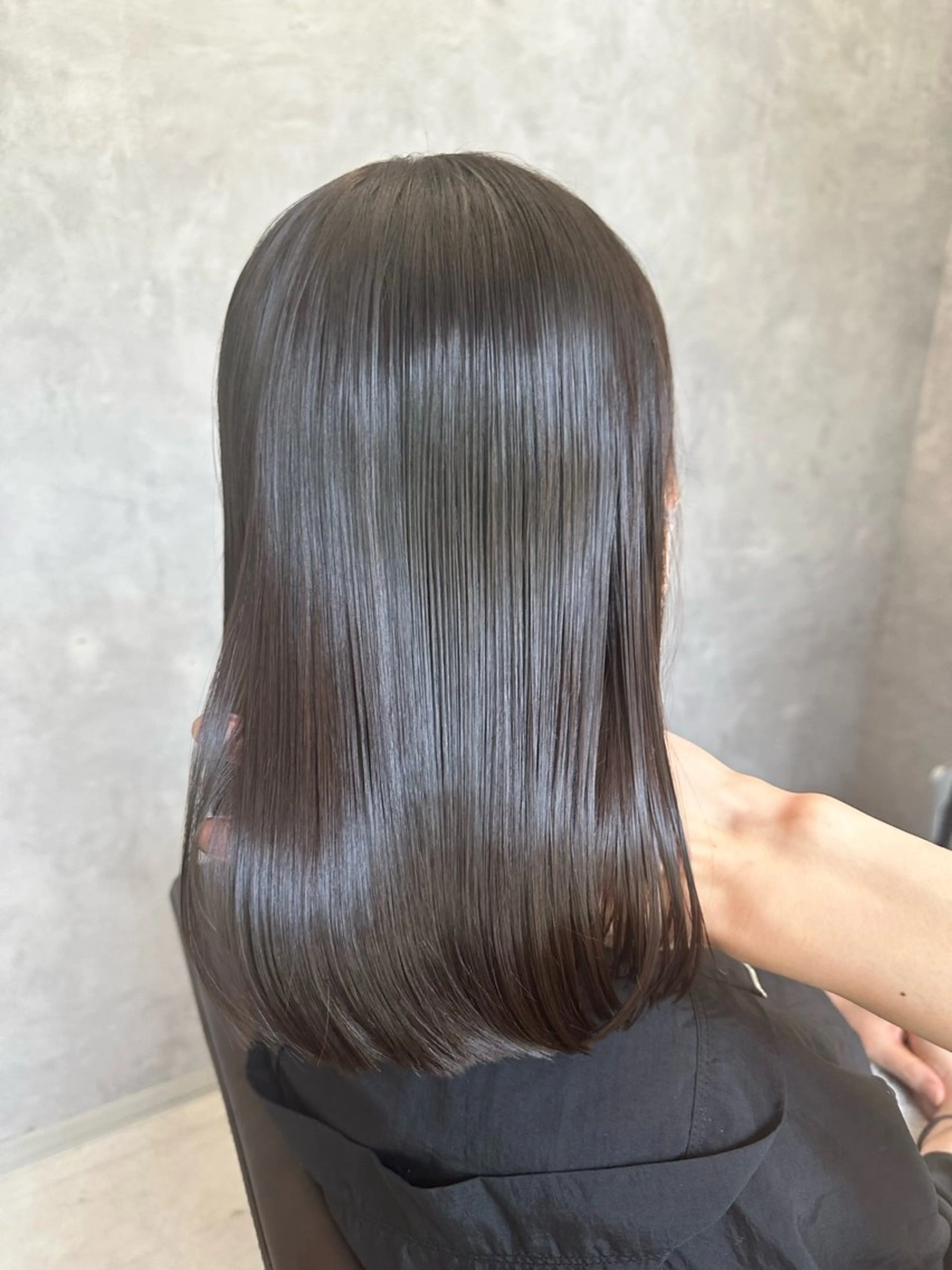 セミロング カット 縮毛矯正 トリートメント number天王寺 kyoseiのヘアスタイル