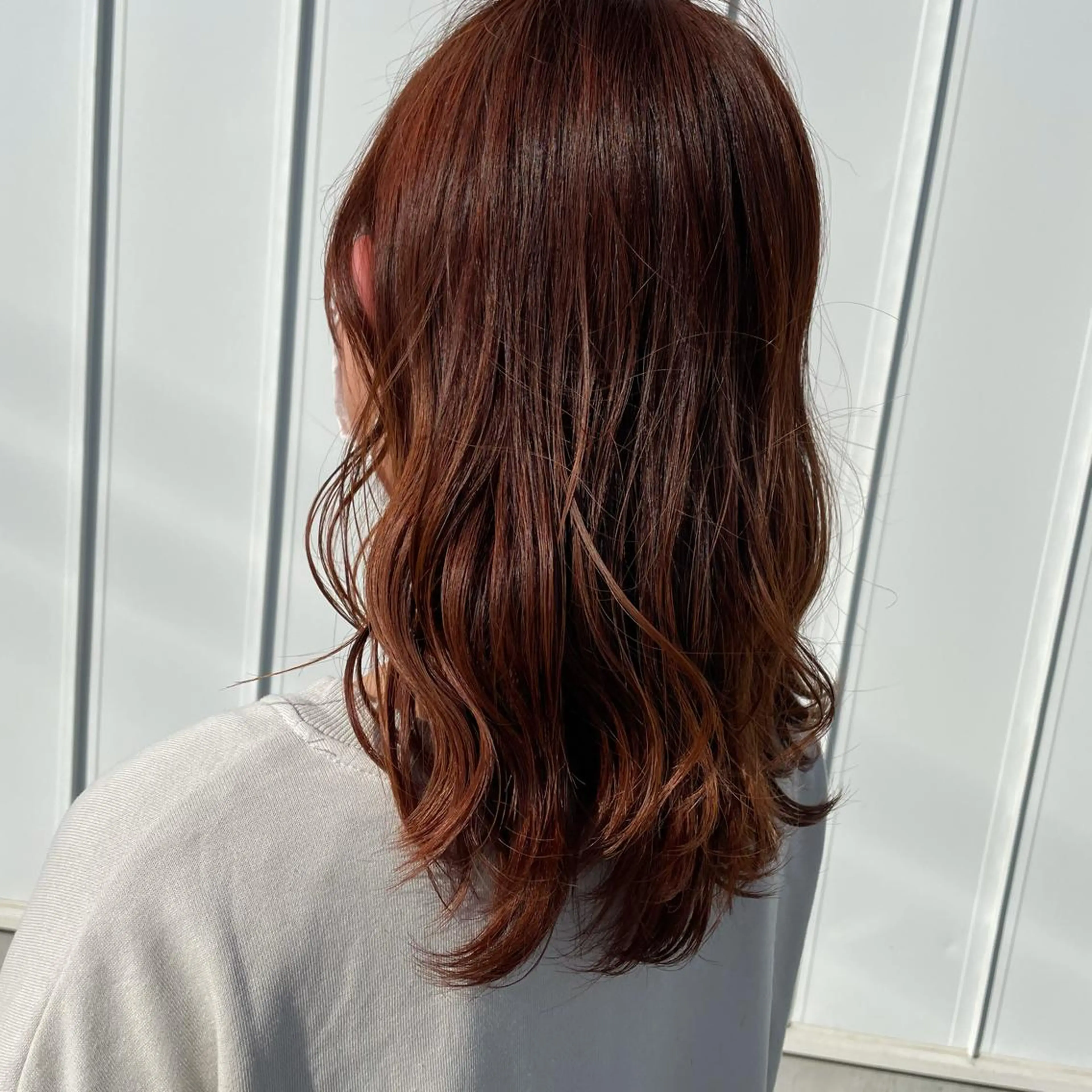 セミロング ヘアカラー SOU所属・ふるかわ れなのヘアスタイル