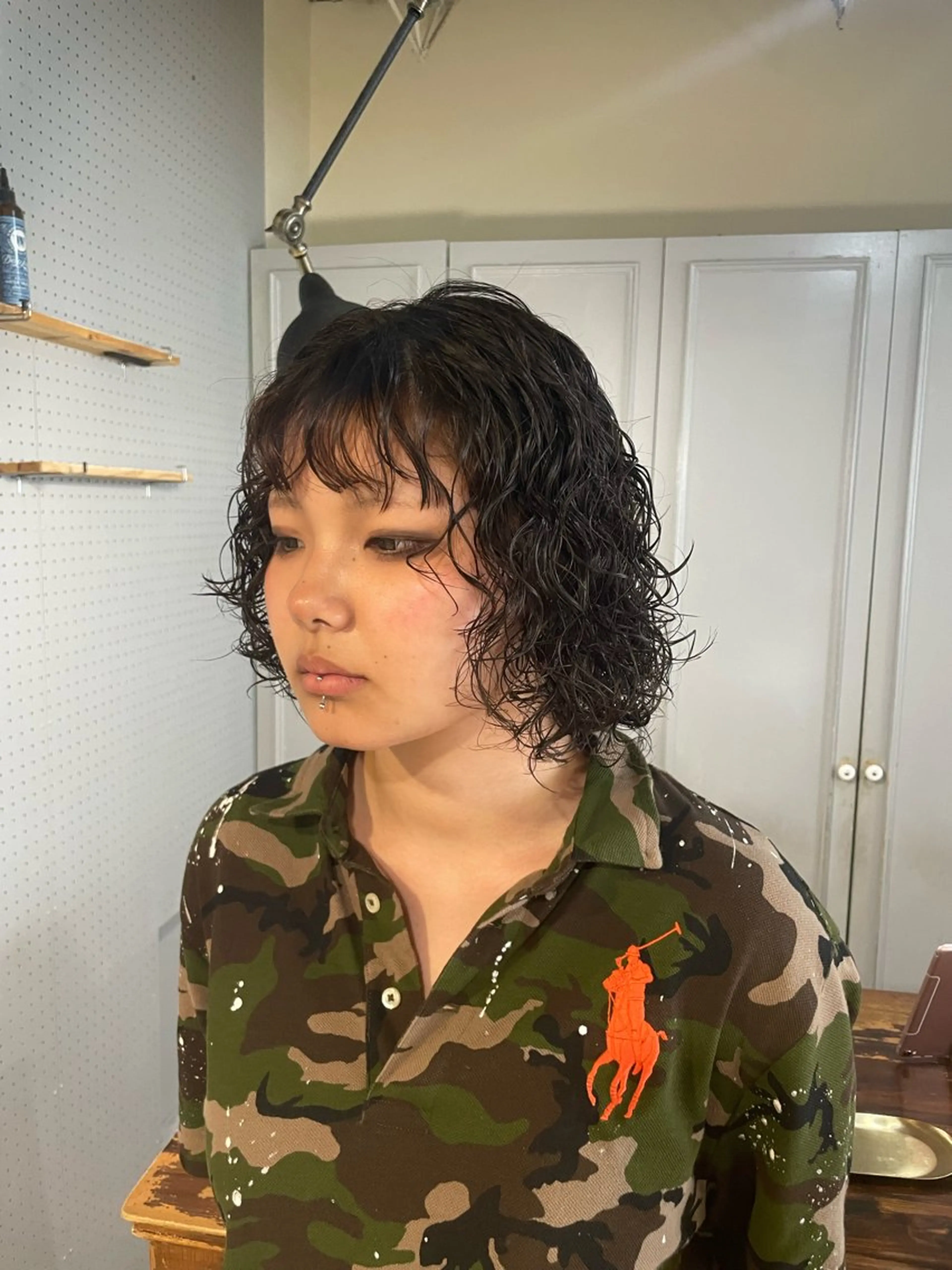 ミディアム パーマ カット パーマ 🤩噂のMr.髪ポジ ティブ®️yu🤩のヘアスタイル