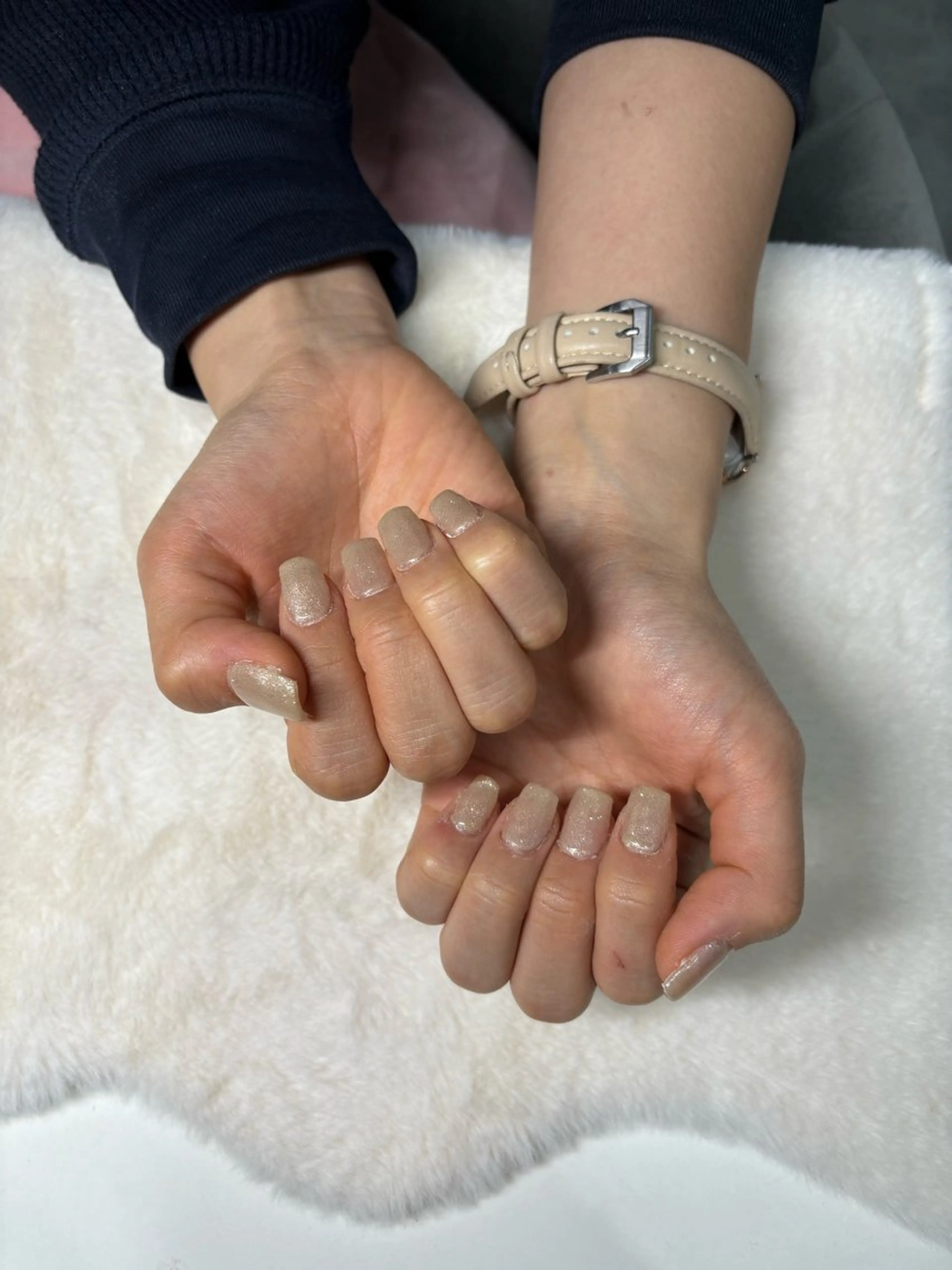 ネイル 長さ出し ワンカラーネイル HairMake3 楓花のネイルデザイン