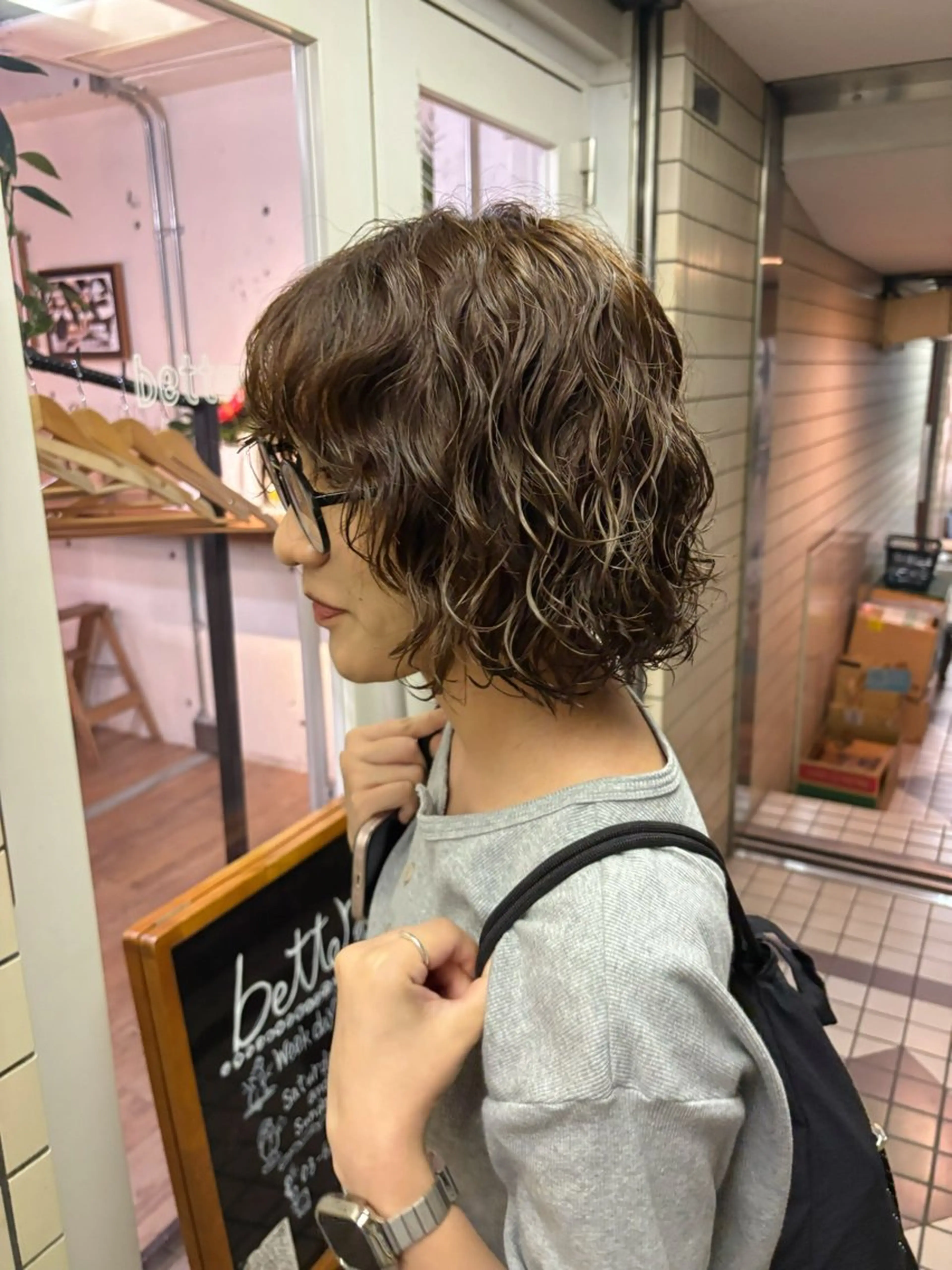 ミディアム パーマ カット パーマ kaito パーマ募集🌀😵‍のヘアスタイル