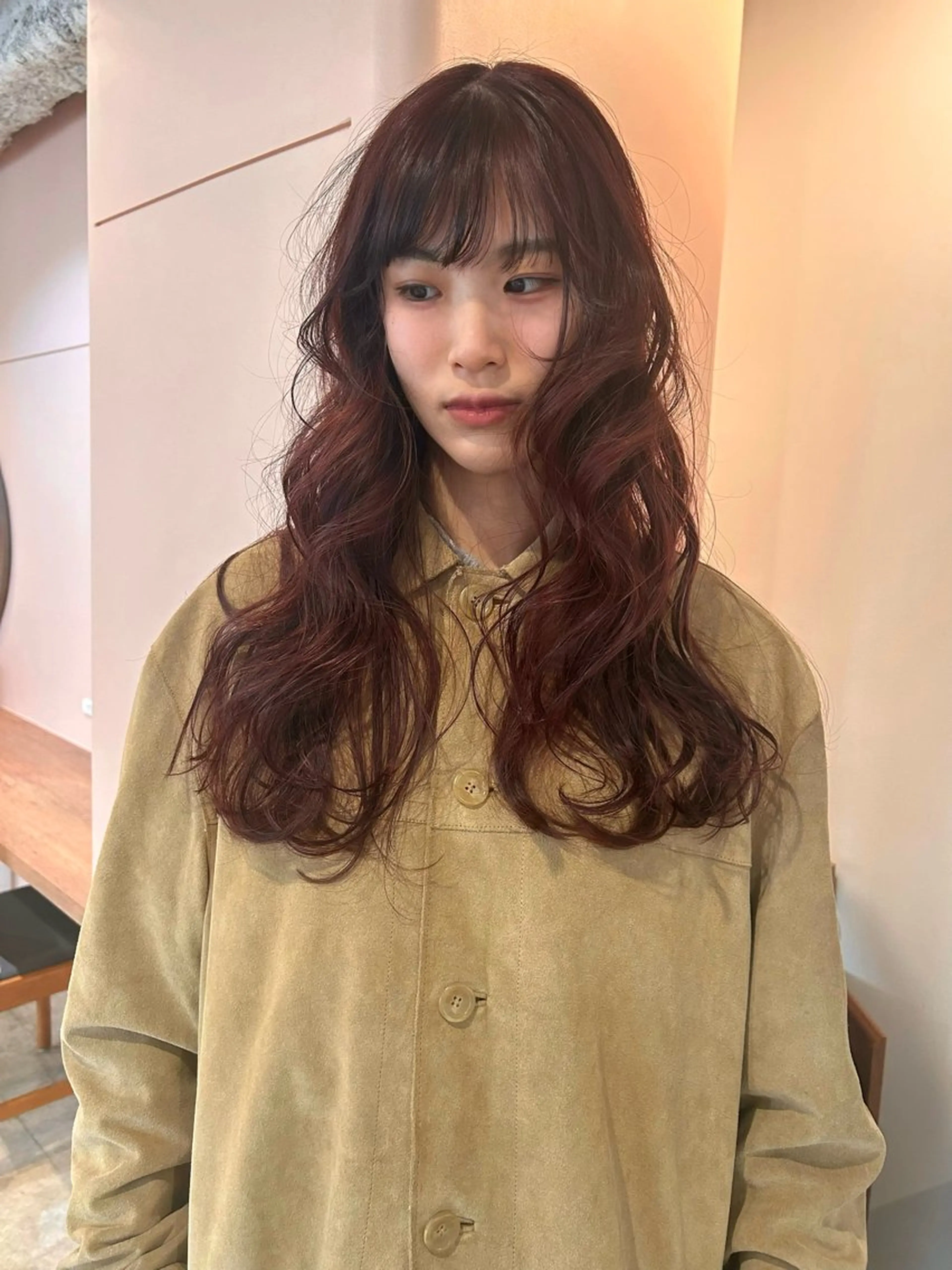 ロング カラー カシス ヘアカラー 🎀suzuna 透明感colorのヘアスタイル