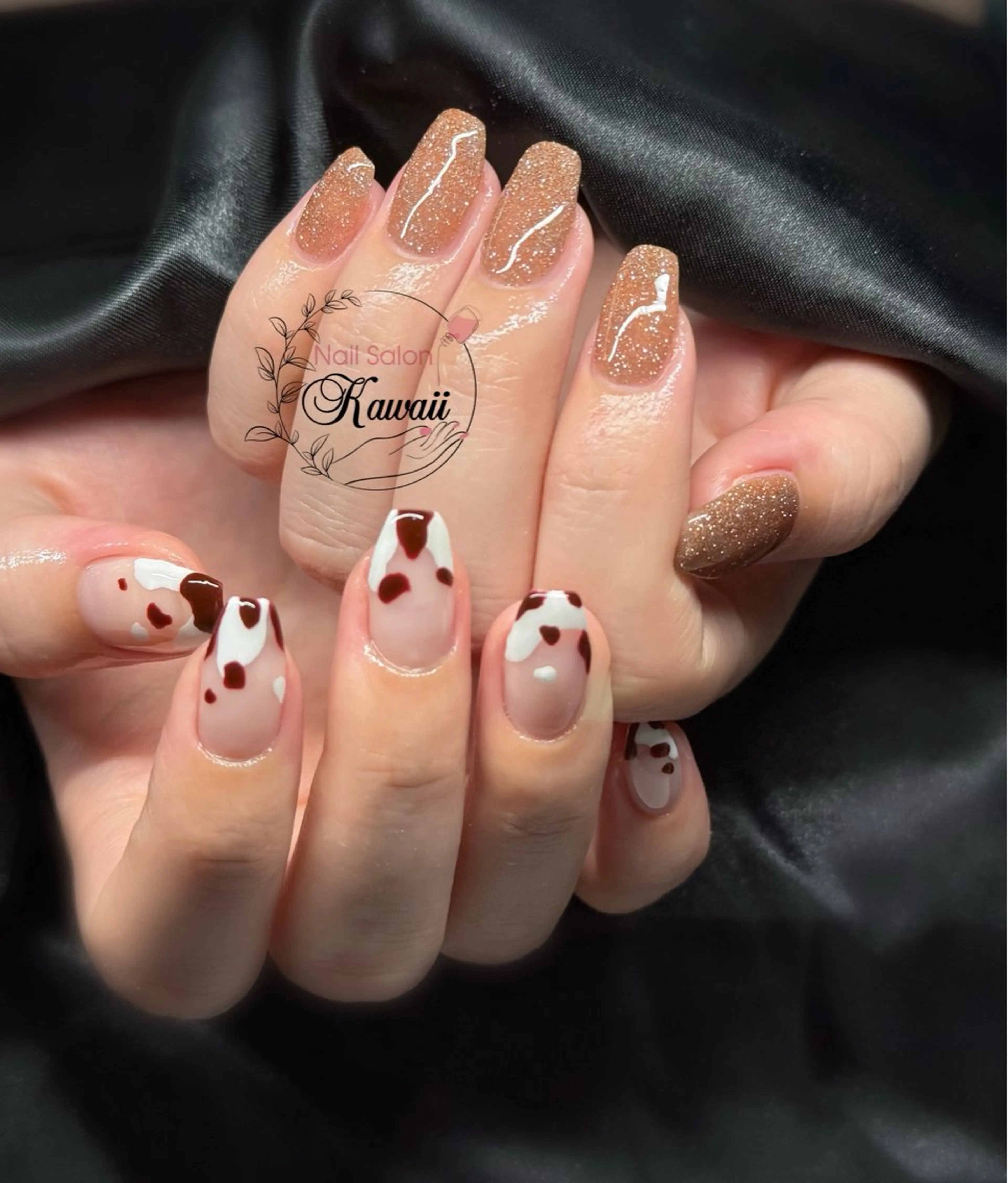 ネイル アートネイル 長さ出し フレンチネイル ジェルネイル 韓国ネイル ハンドネイル Kawaii Nail Salon所属・Kawaii-jp Tomisatoのネイルデザイン