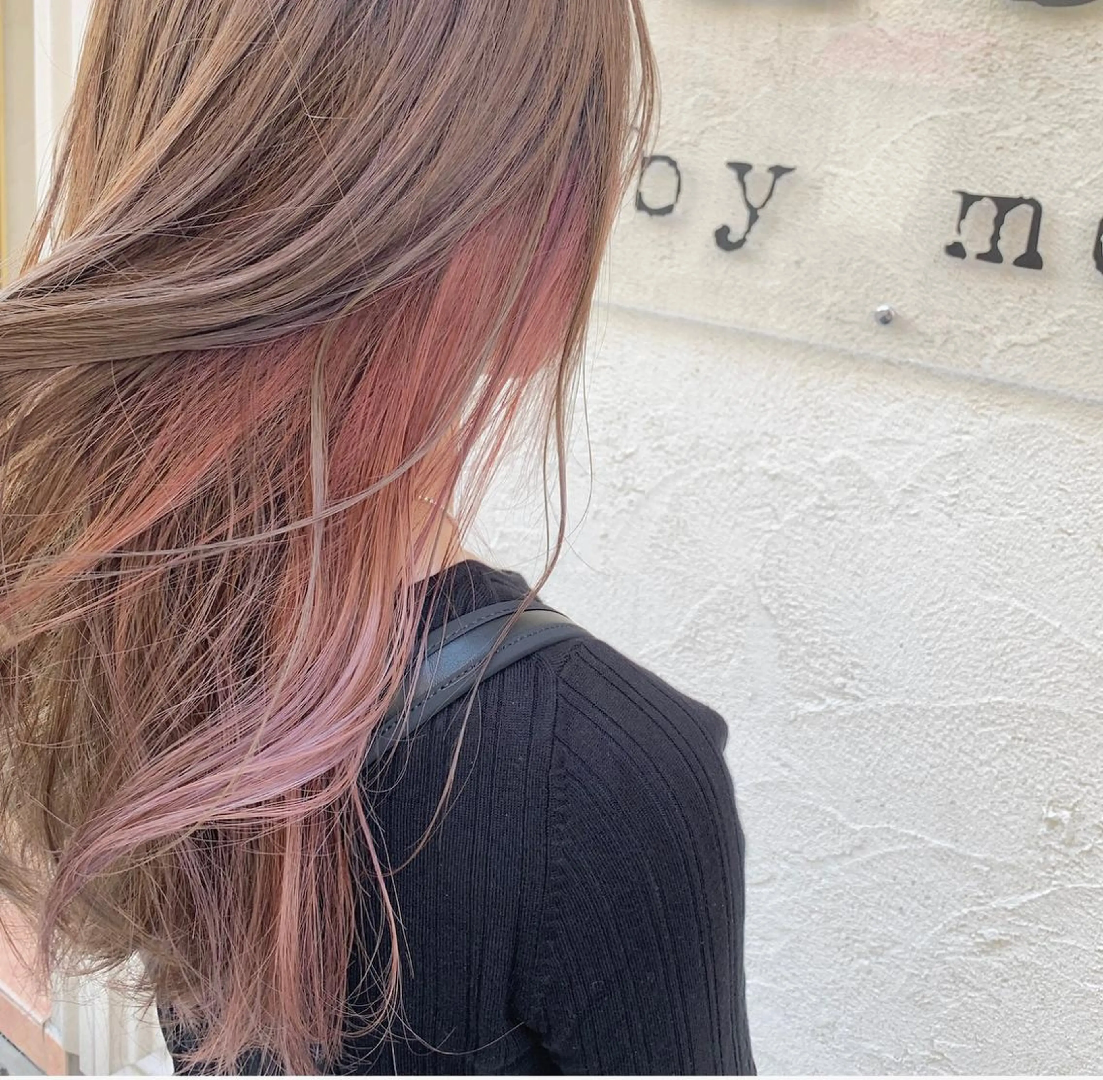 セミロング カラー ベージュカラー ピンクカラー バイオレットカラー ヘアカラー トリートメント ヘアセット 髪質改善色素改善特化 keiのヘアスタイル