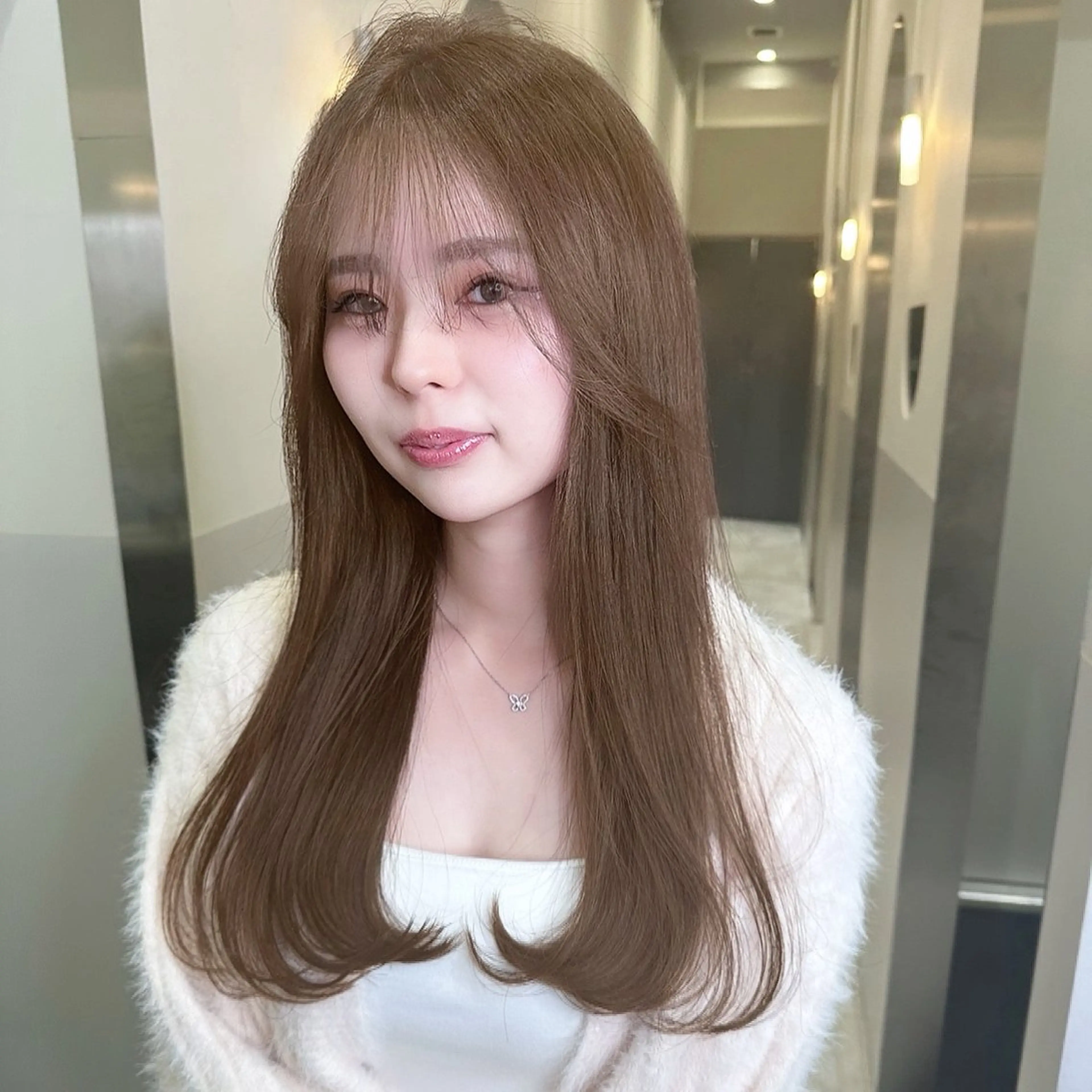 ロング カラー ヘアカラー トリートメント ヘアセット IVE所属・ブリーチなし🤍 渋谷／原島杏奈のヘアスタイル