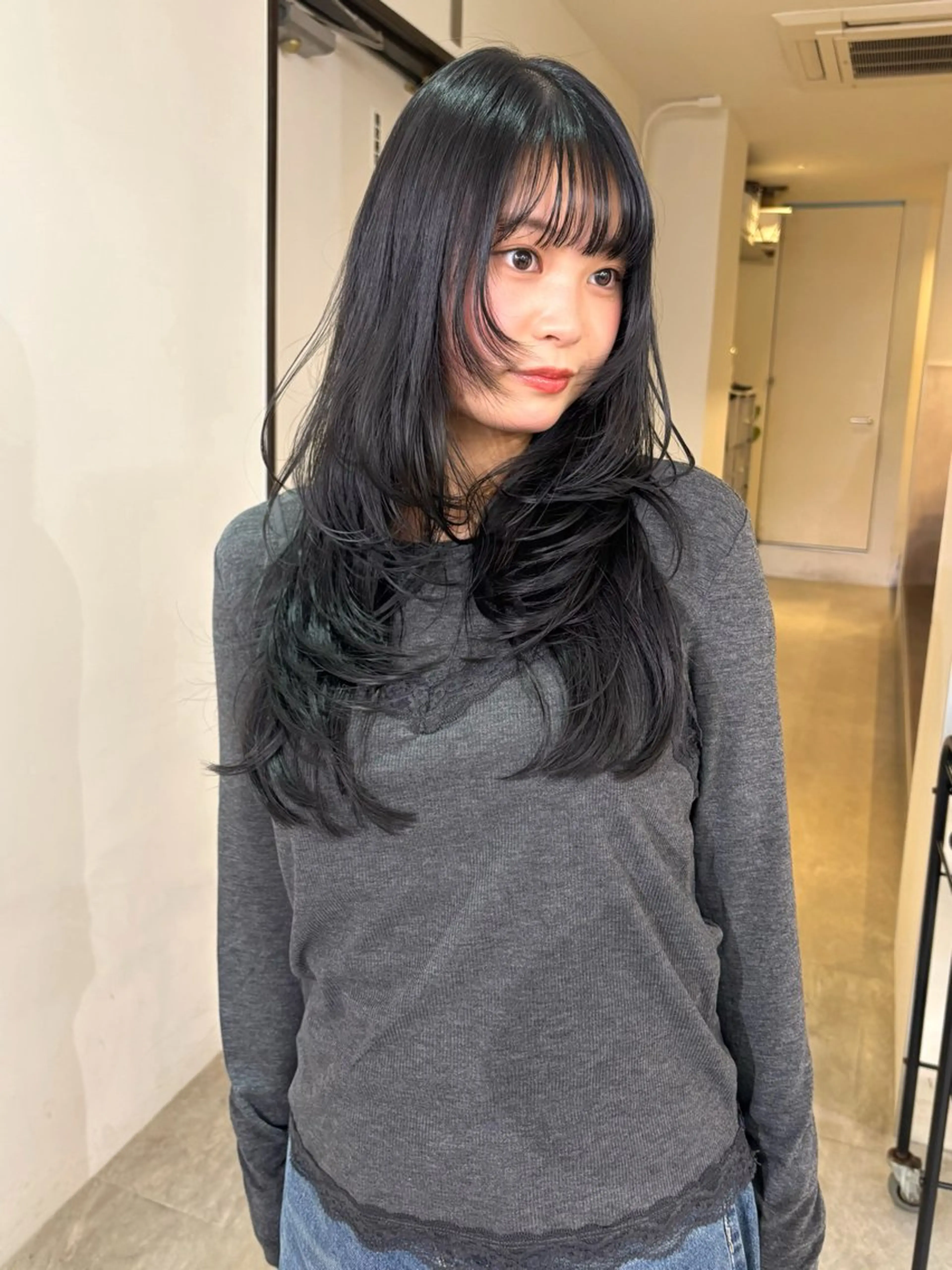 ロング カラー カット ヘアカラー mizuki/ピンク ベージュ.レイヤーのヘアスタイル