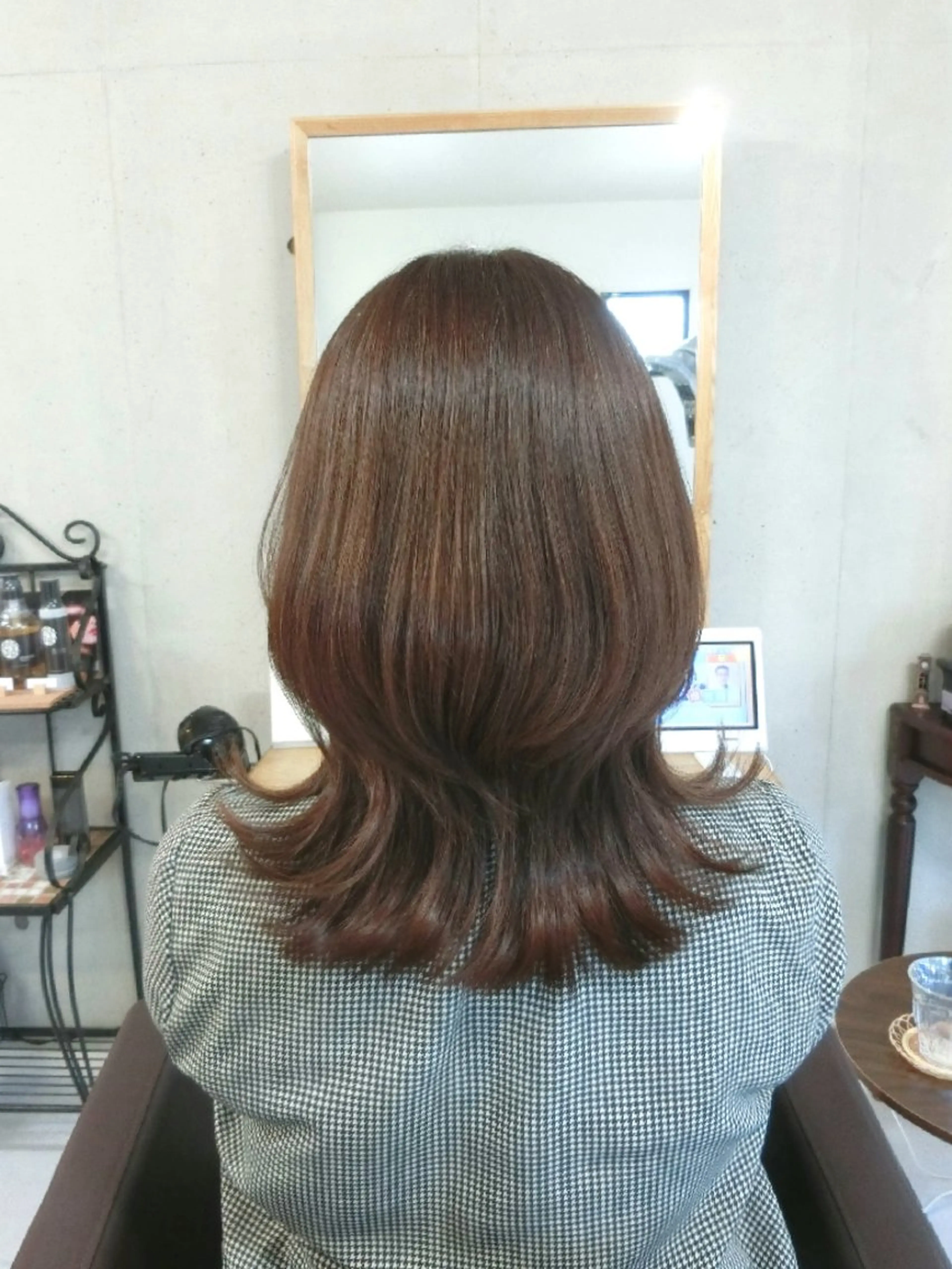 ミディアム カラー カット ヘアカラー トリートメント ma cherie 三浦直美のヘアスタイル