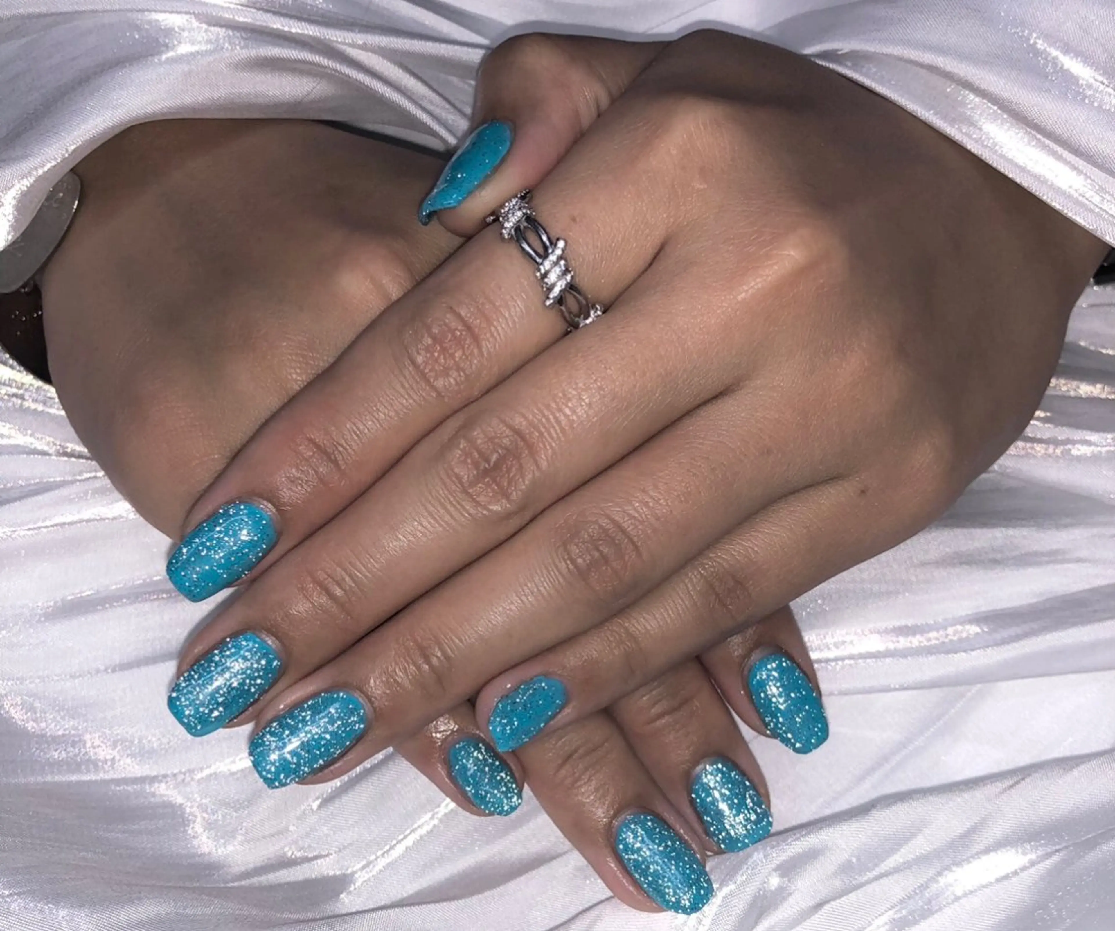 🩵フラッシュネイル ワンカラー オフなし🩵の写真