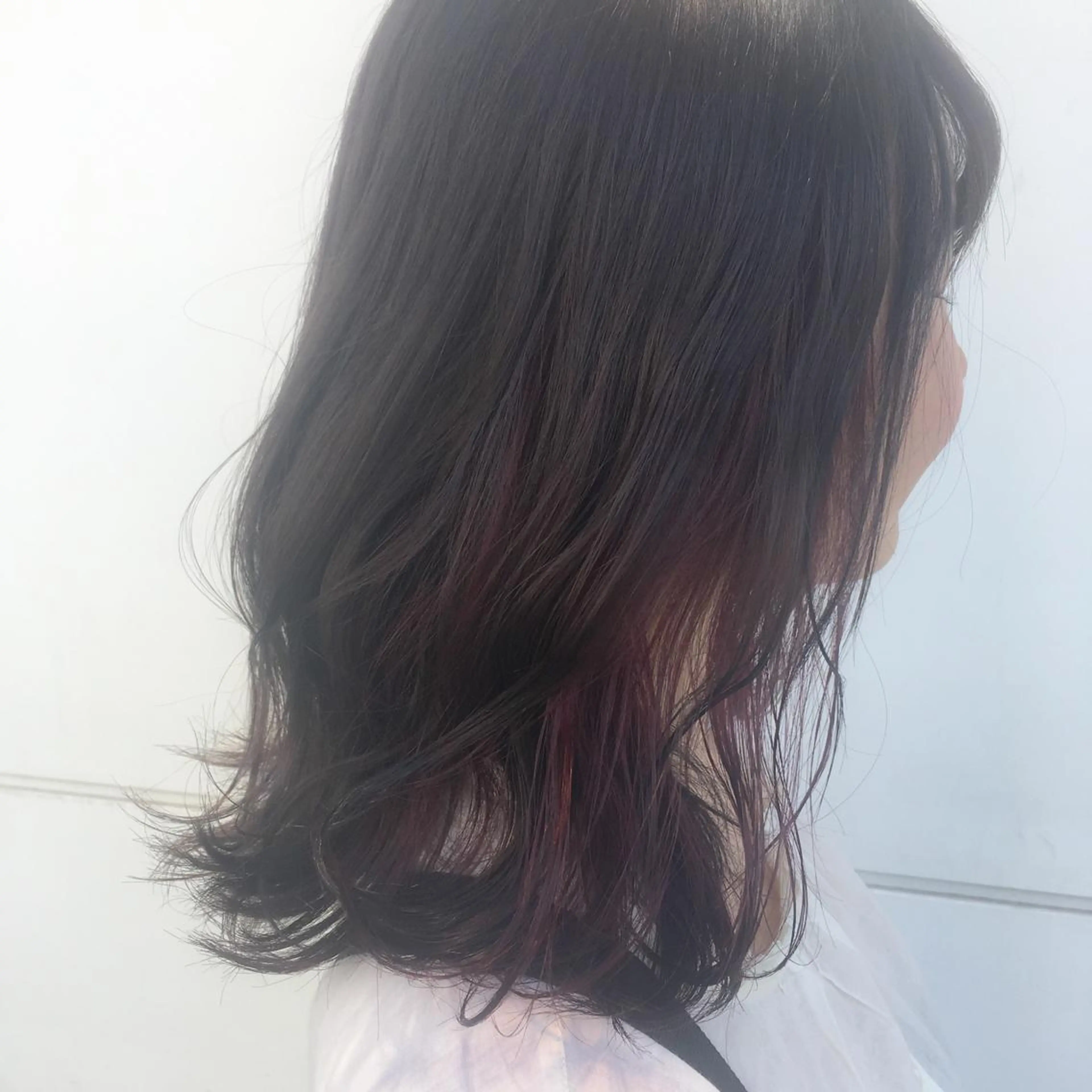 ミディアム カラー カット ヘアカラー トリートメント RINA🧤 デザインとボブのヘアスタイル