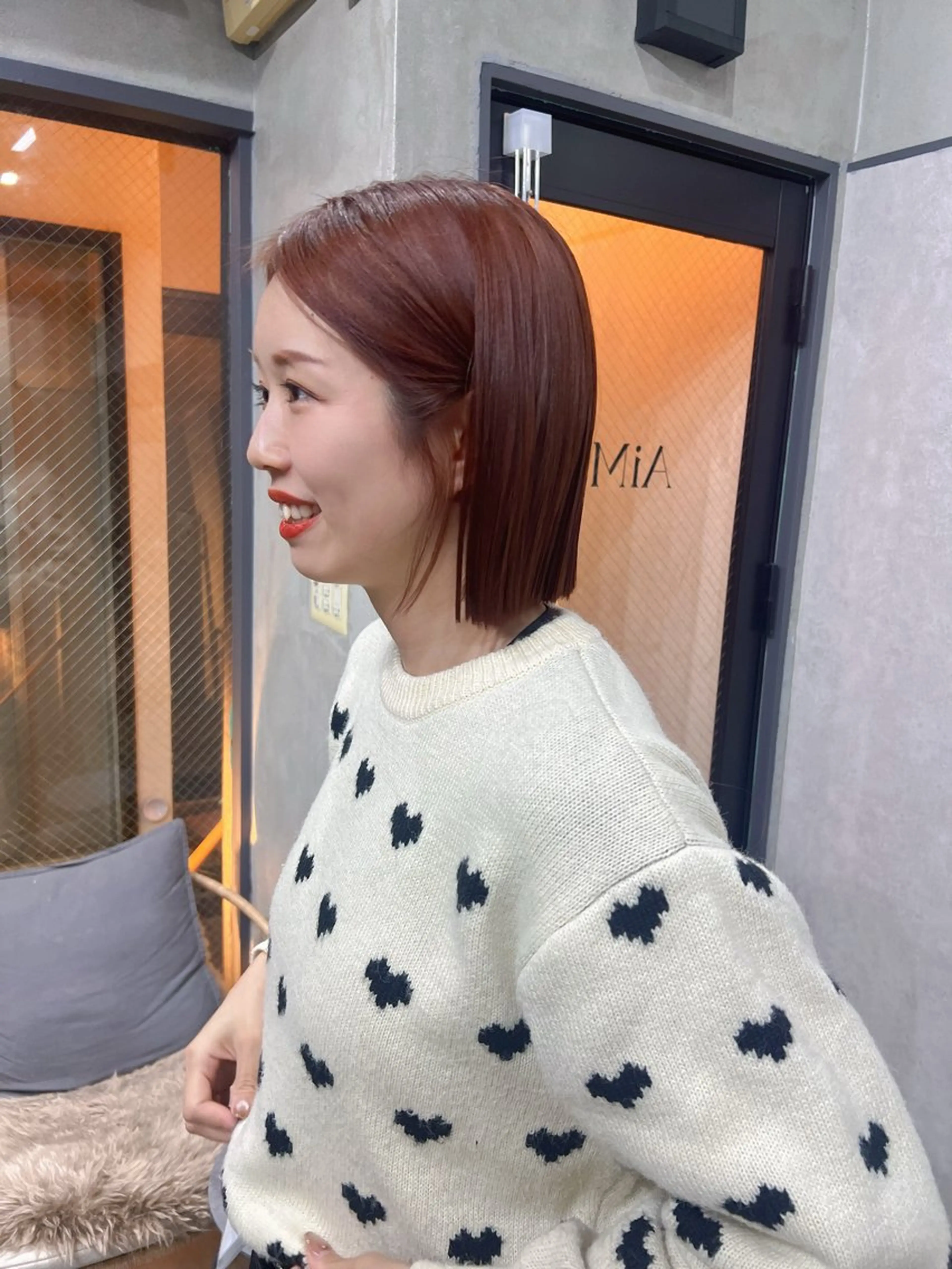 カラー ブリーチ ブリーチなしカラー ピンクカラー カット ヘアカラー ユ イのヘアスタイル