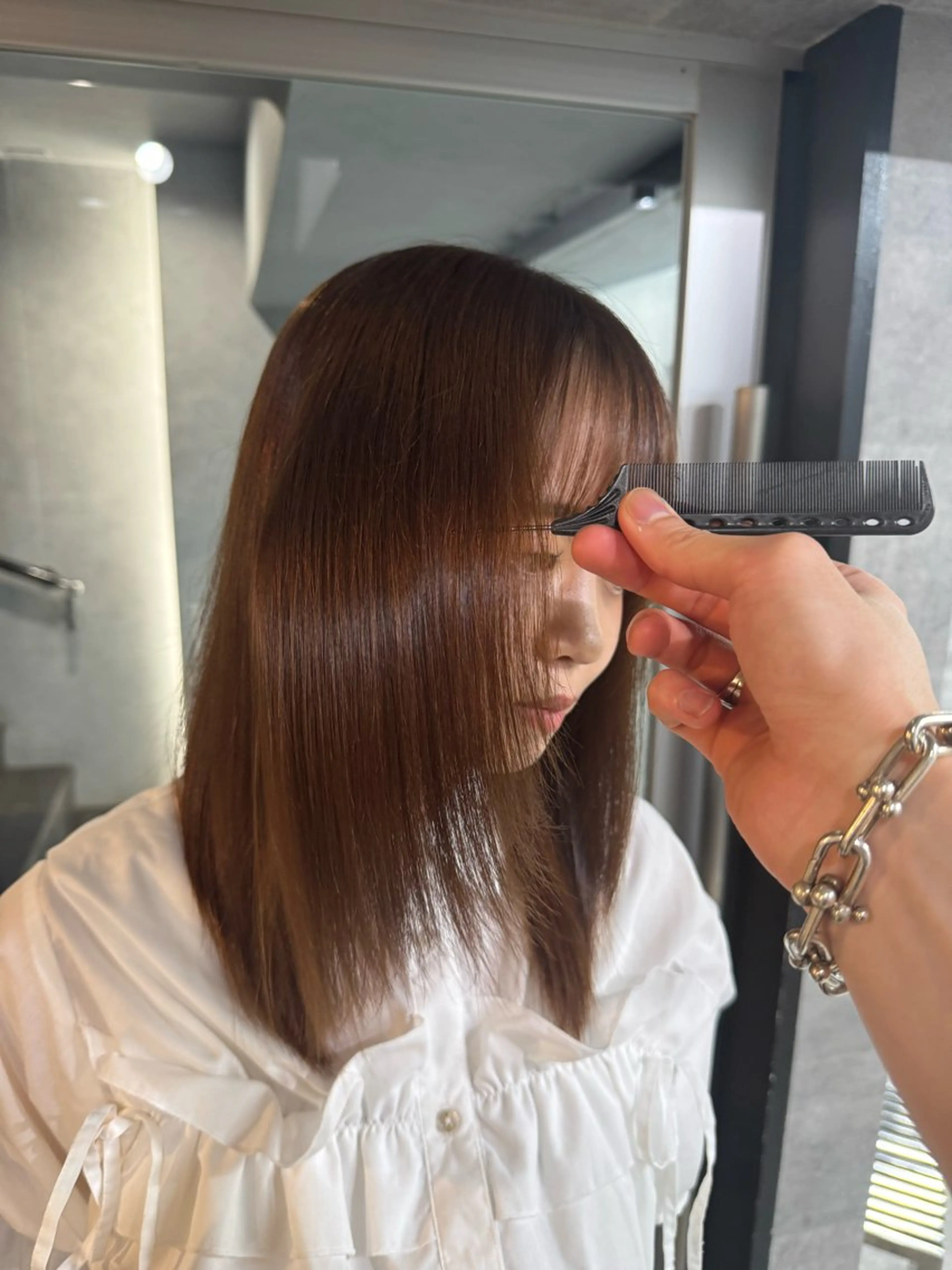 ミディアム カラー 縮毛矯正 NOOS omotesando所属・お悩み改善あなたの" You"💚❤️💛のヘアスタイル