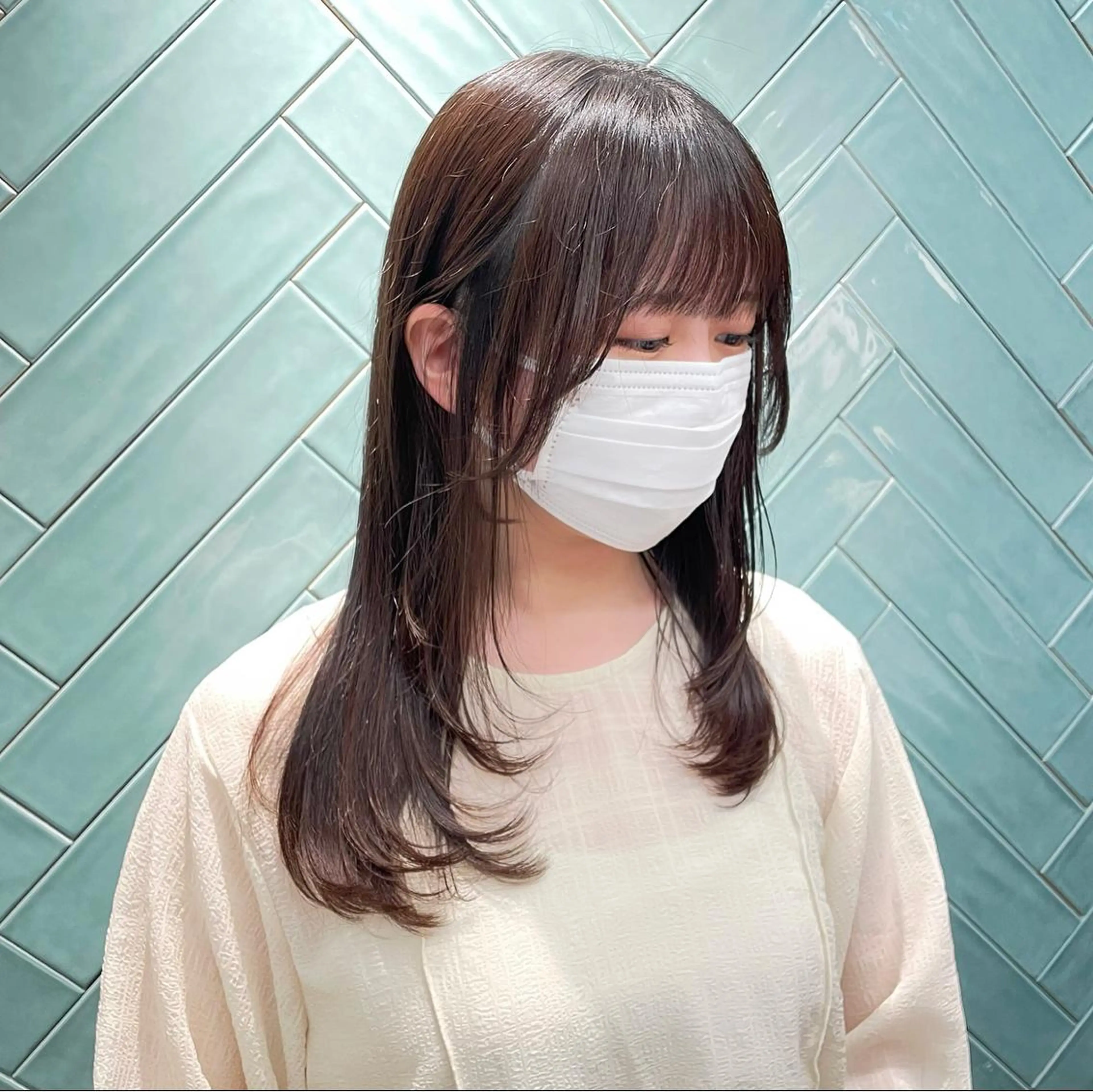 🌟根本のストレート＆毛先ワンカールパーマ🌟カット込みの写真