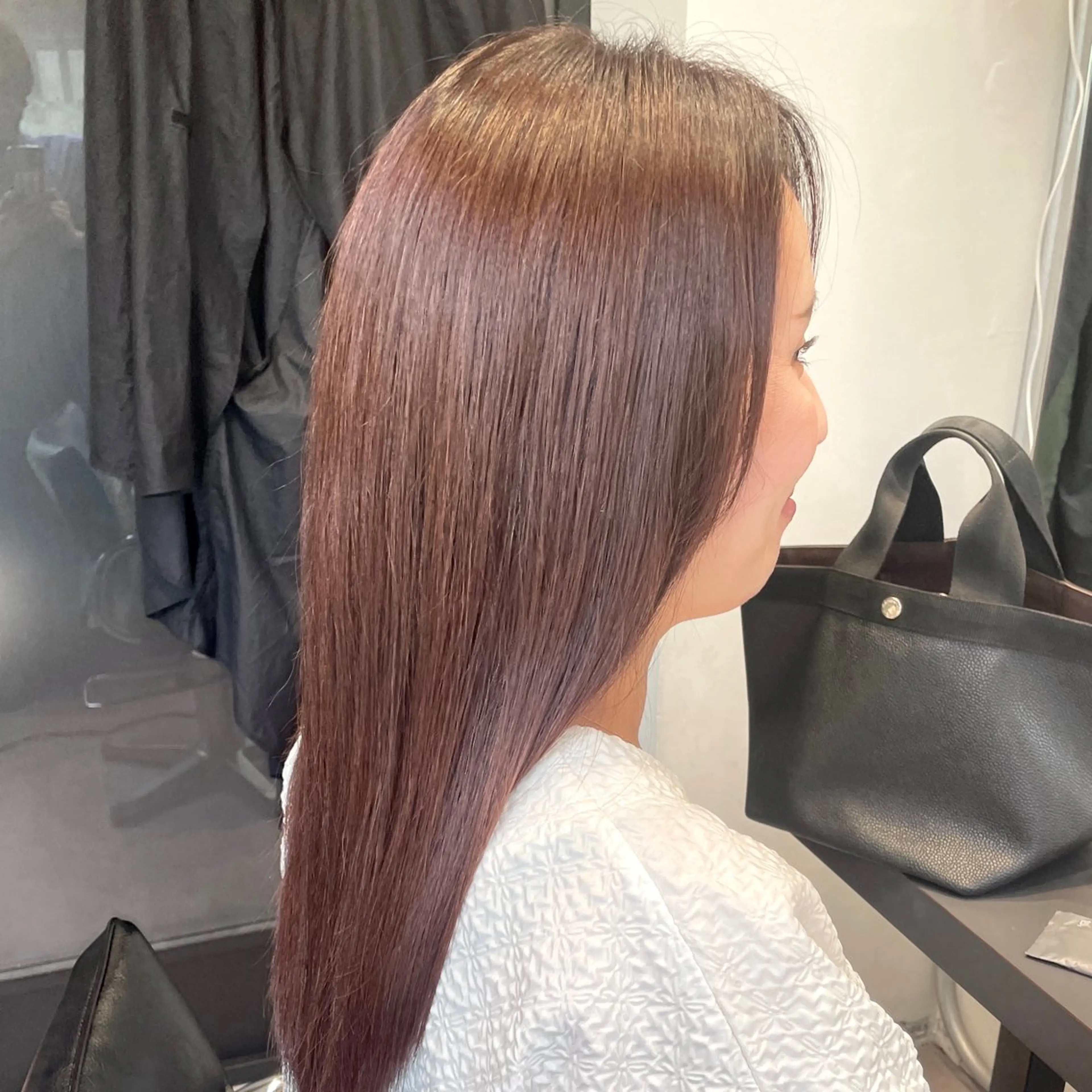 ロング カラー ハイライトカラー ハイライト 髪質改善 トリートメント DX SHARE SALON所属・ツヤ感白髪ぼかし KEIKOのヘアスタイル