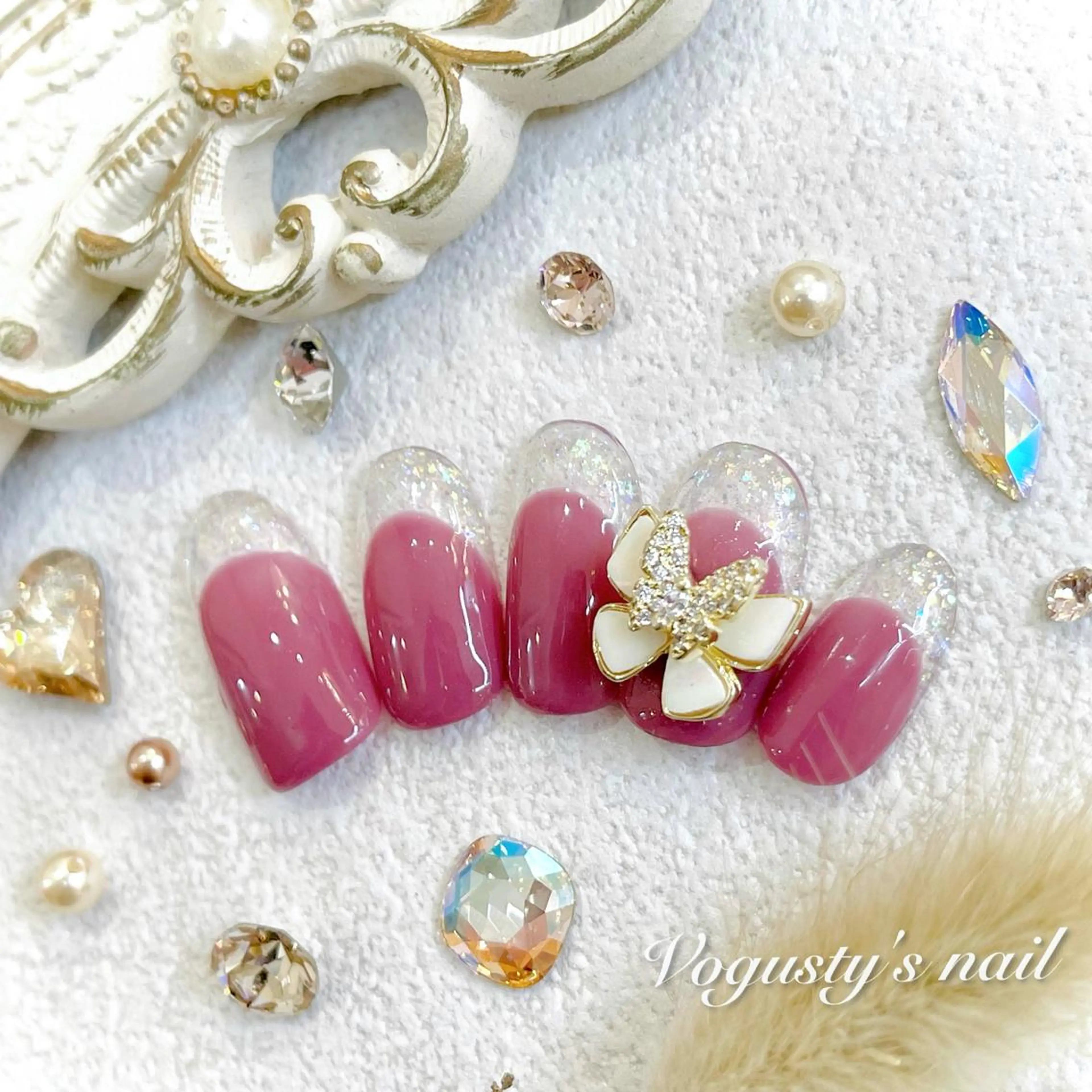 ネイル クリアネイル フレンチネイル Vogusty's Nail 鶴見店のネイルデザイン
